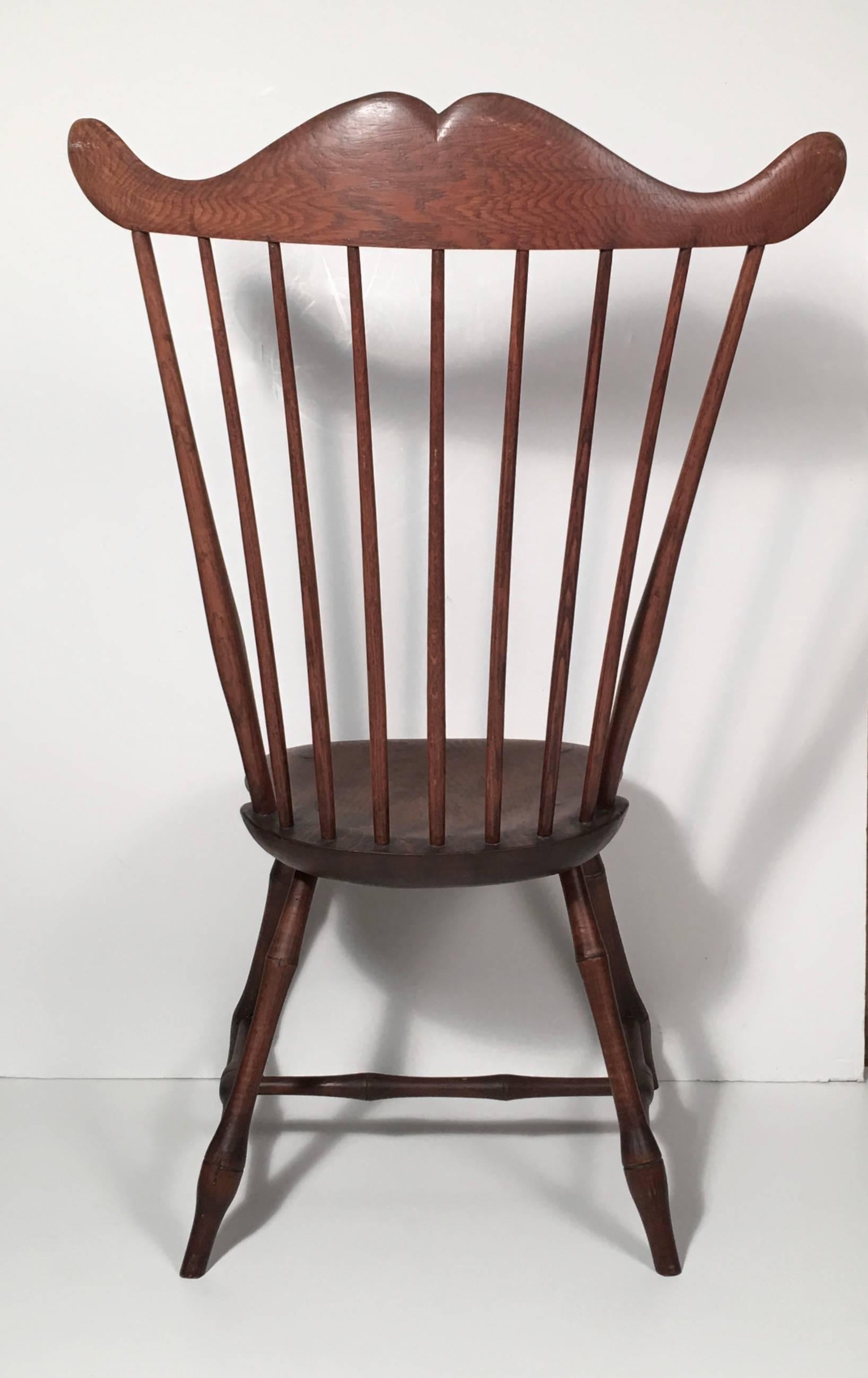 Uncommon New Hampshire Windsor Chair In Excellent Condition In Essex, MA