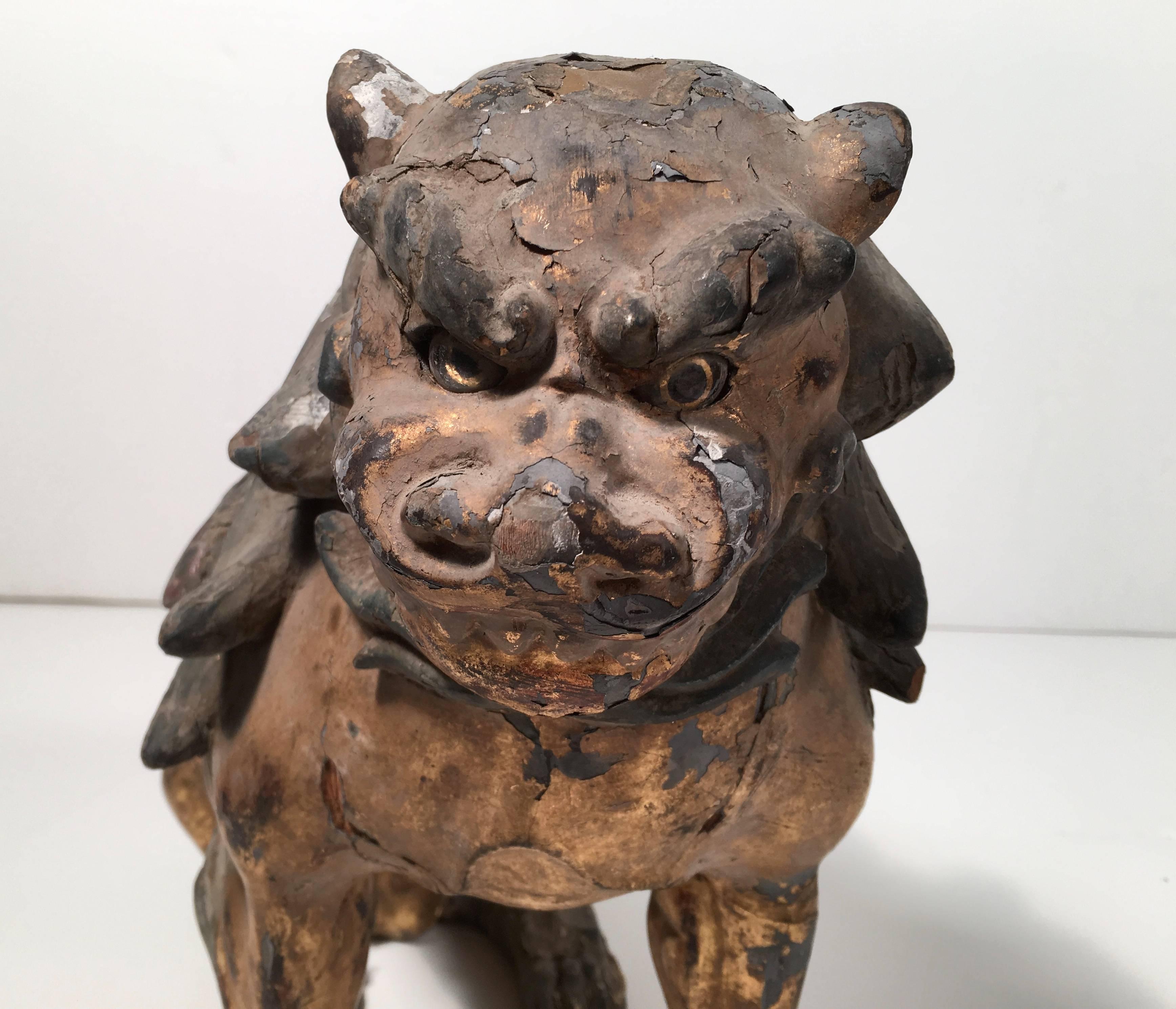 18th Century and Earlier Pair of Guardian Lions or Foo Dogs