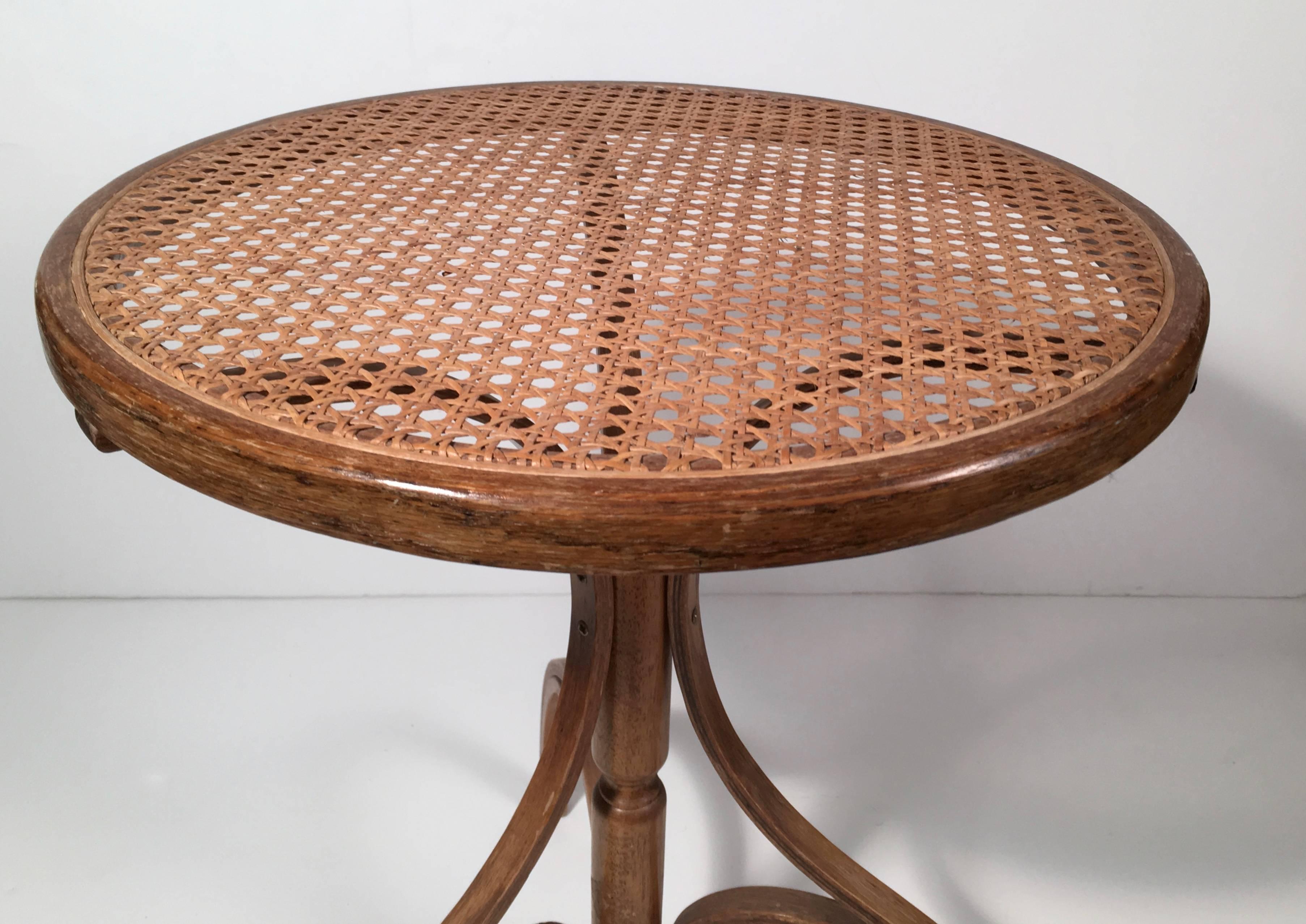 Bentwood Caned Occasional Table 1