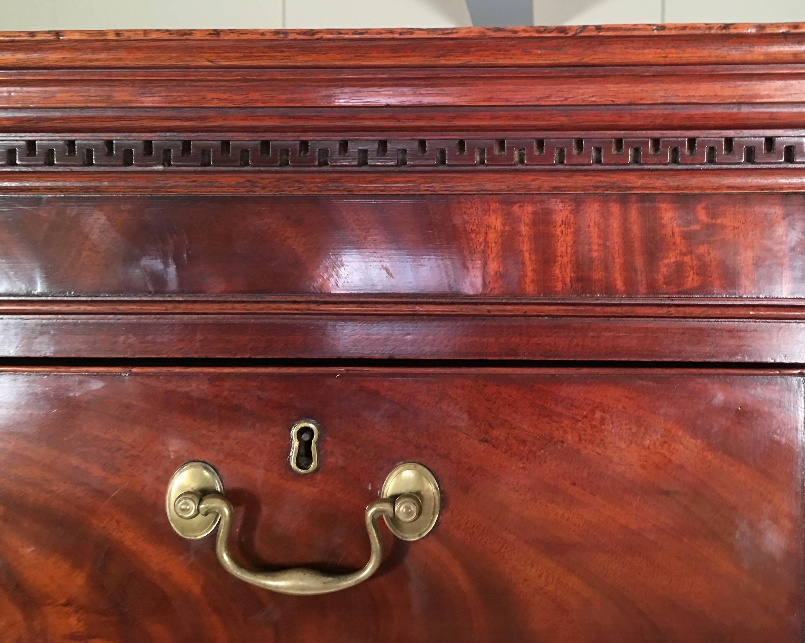 Carved George III Period Mahogany Chest of Drawers