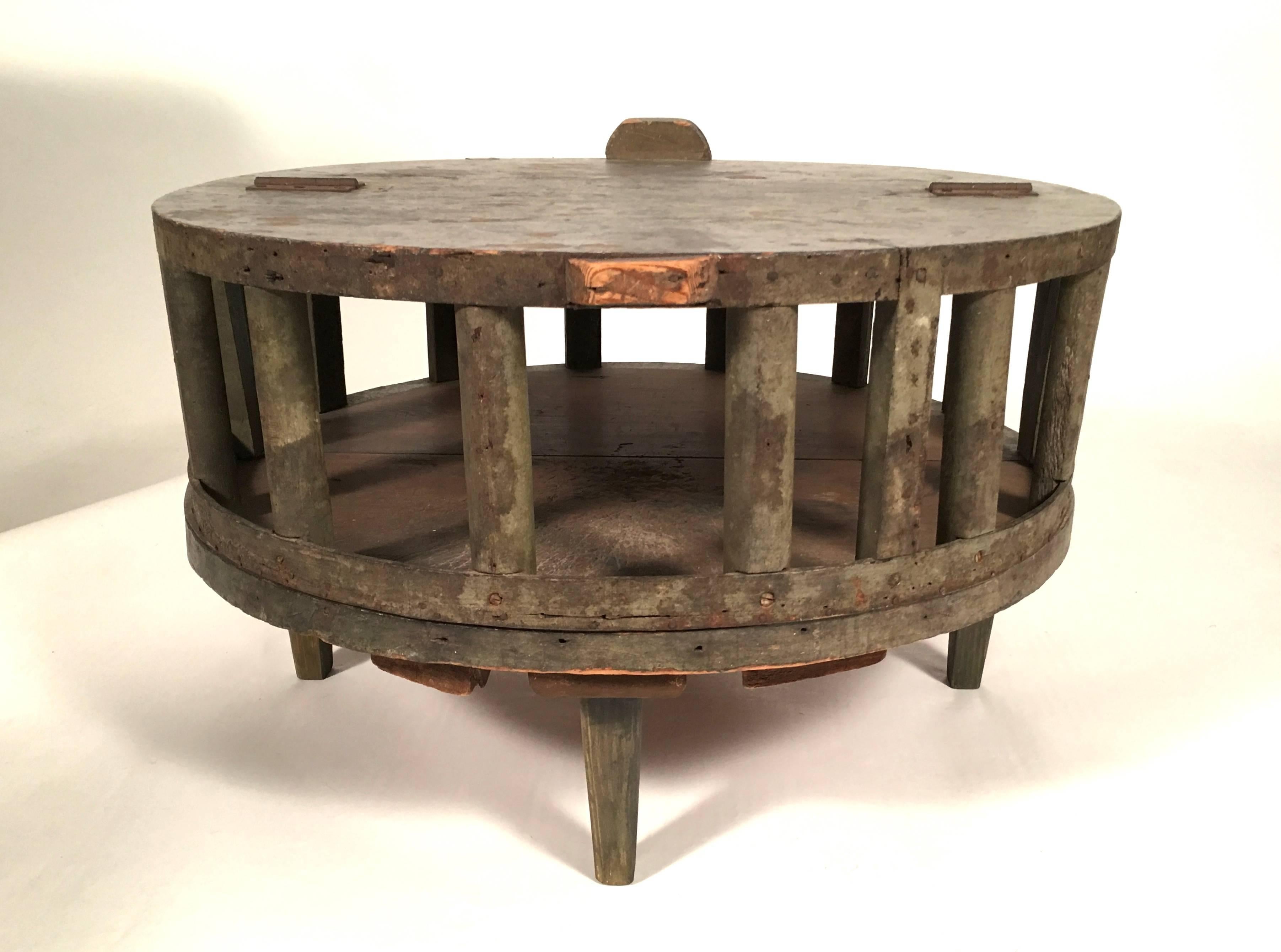 Iron 19th Century New England Country Store Cheese Display Table