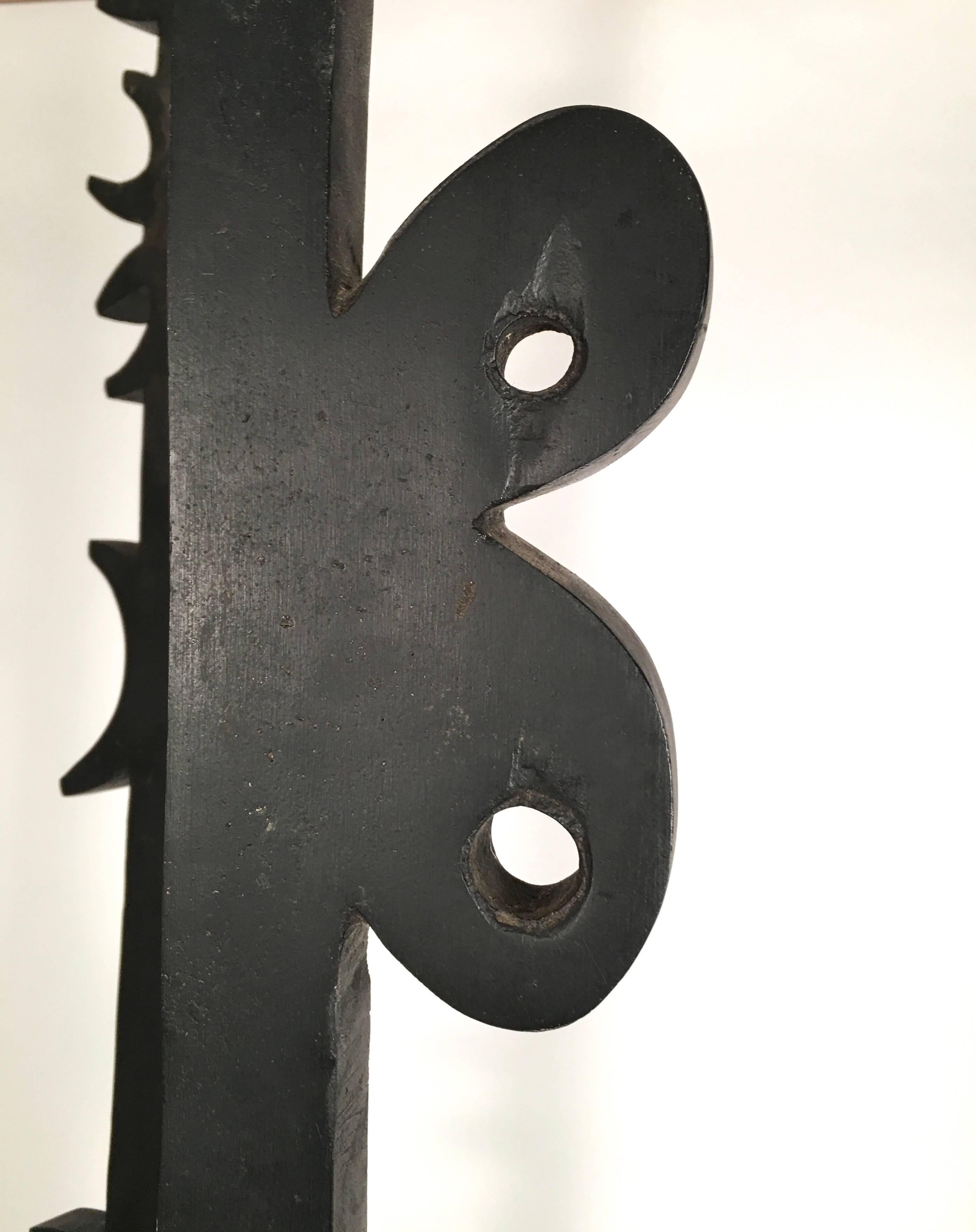 Mid-Century Modern Metal Sculpture in the manner of Louise Nevelson In Good Condition In Essex, MA