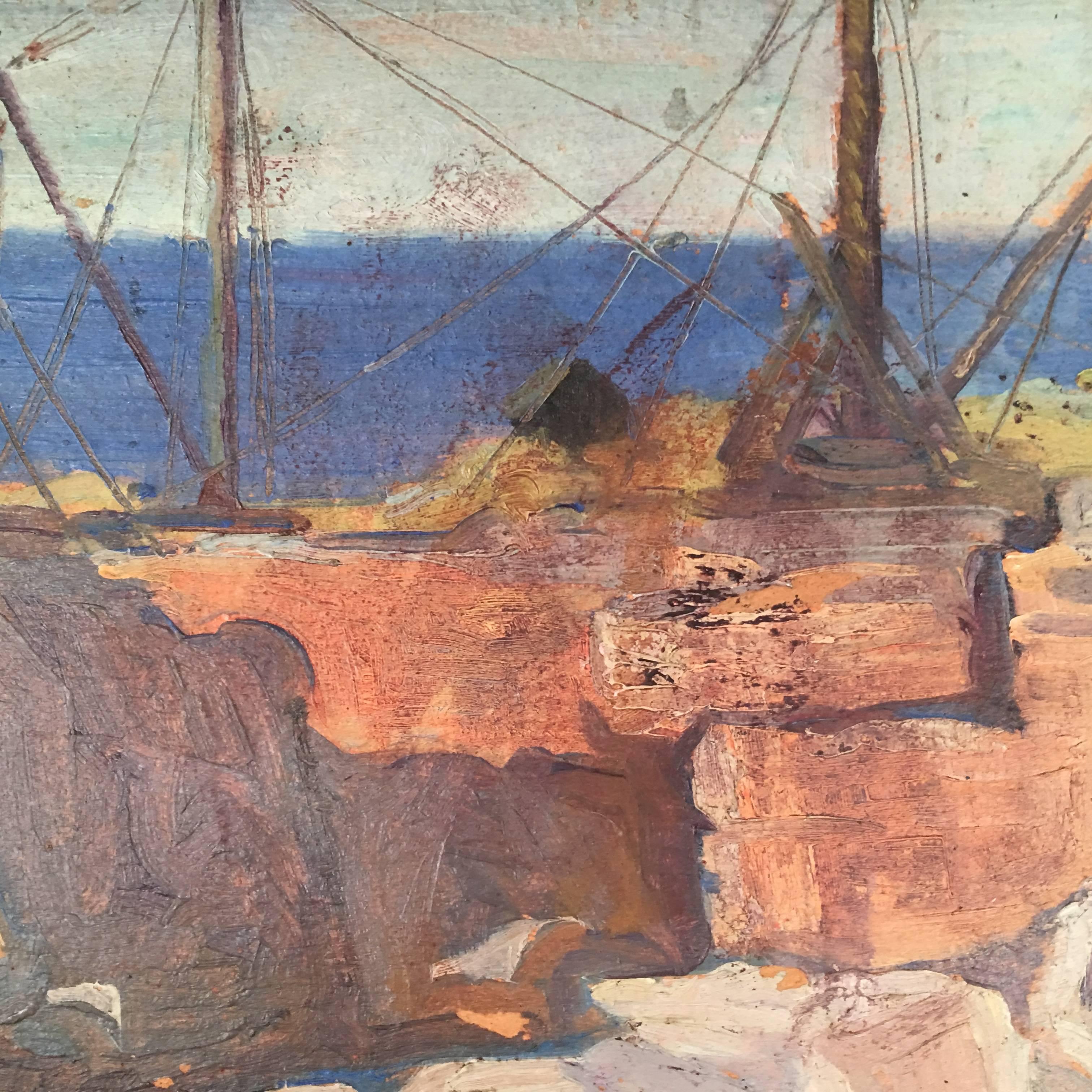 American Small Cape Ann Stone Quarry Painting