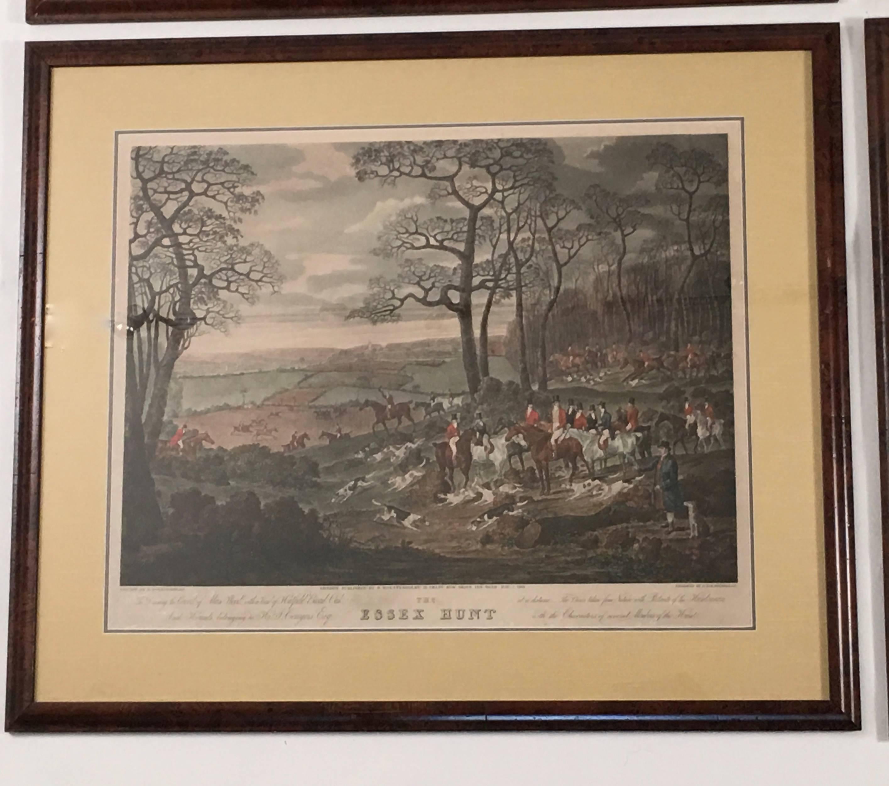 Glass English Fox Hunting Prints of the Essex Hunt