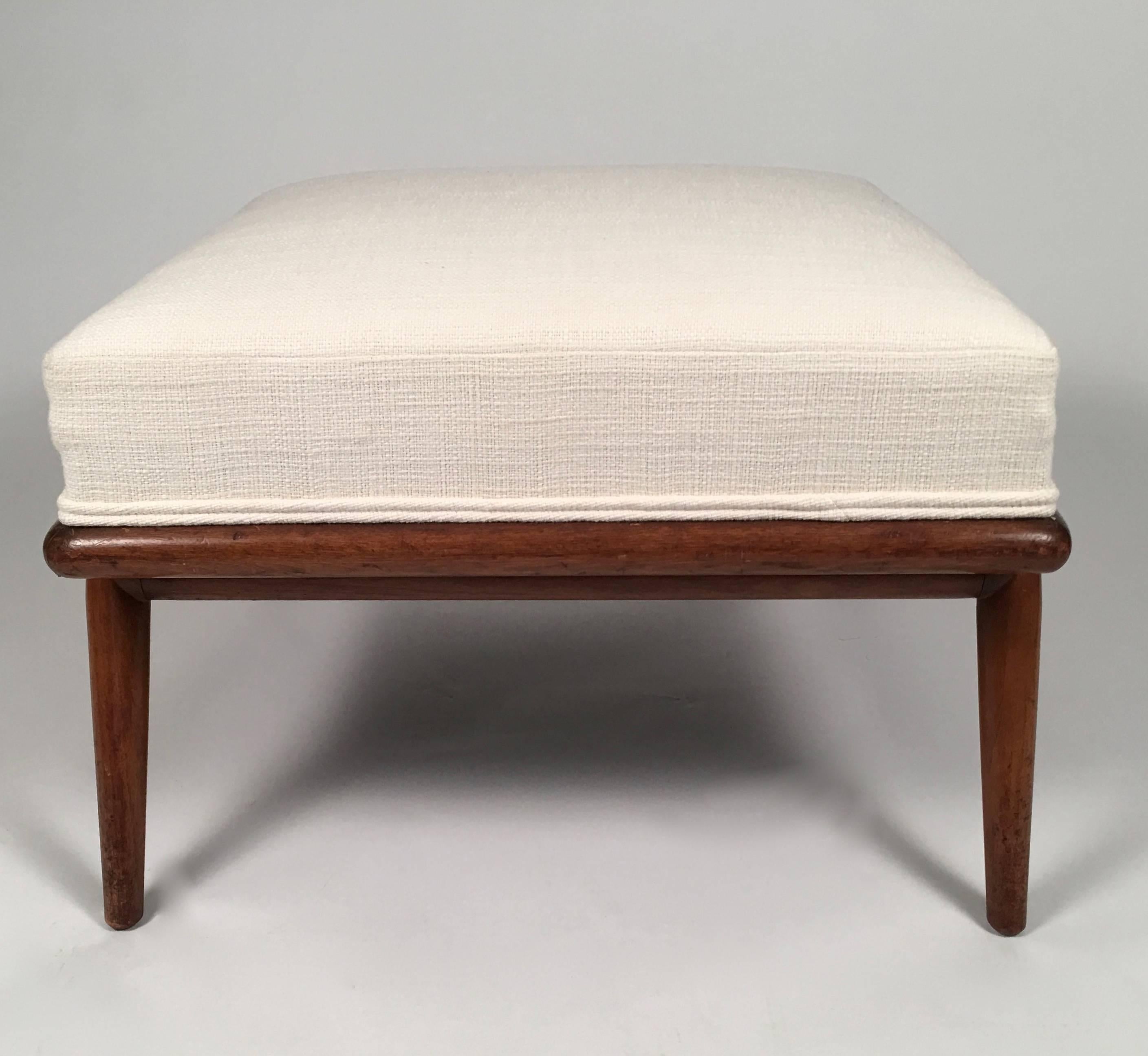 Upholstered Ottoman by T.H. Robsjohn Gibbings In Good Condition In Essex, MA