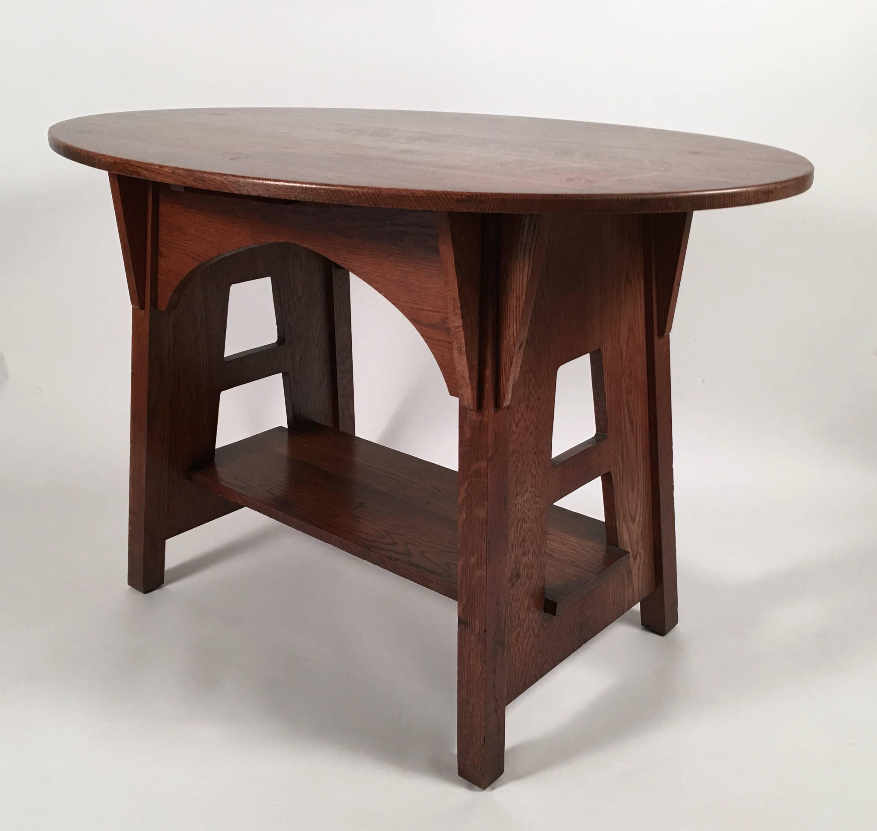 Arts and Crafts Arts & Crafts Period Turtle-Back Table by Charles Limbert, circa 1915