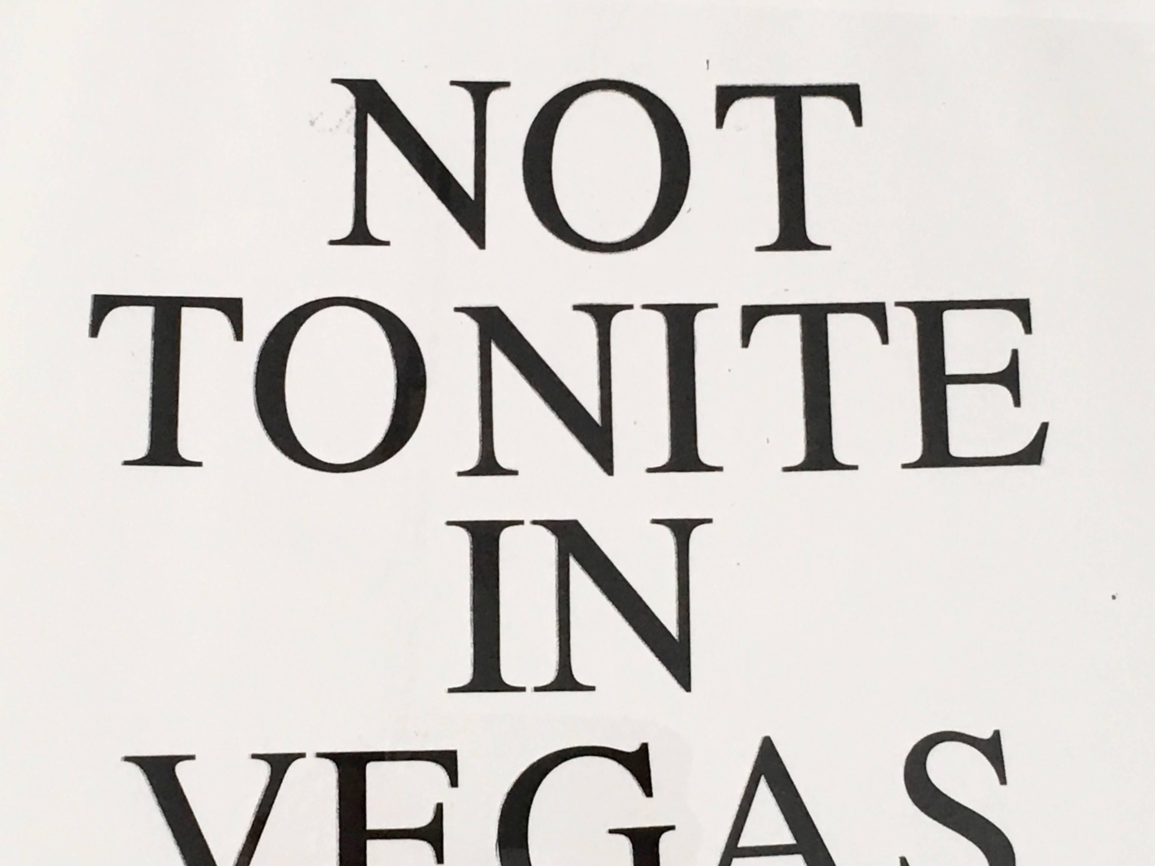 20th Century Not Tonite in Vegas Print by Artist Jeffrey Teuton 