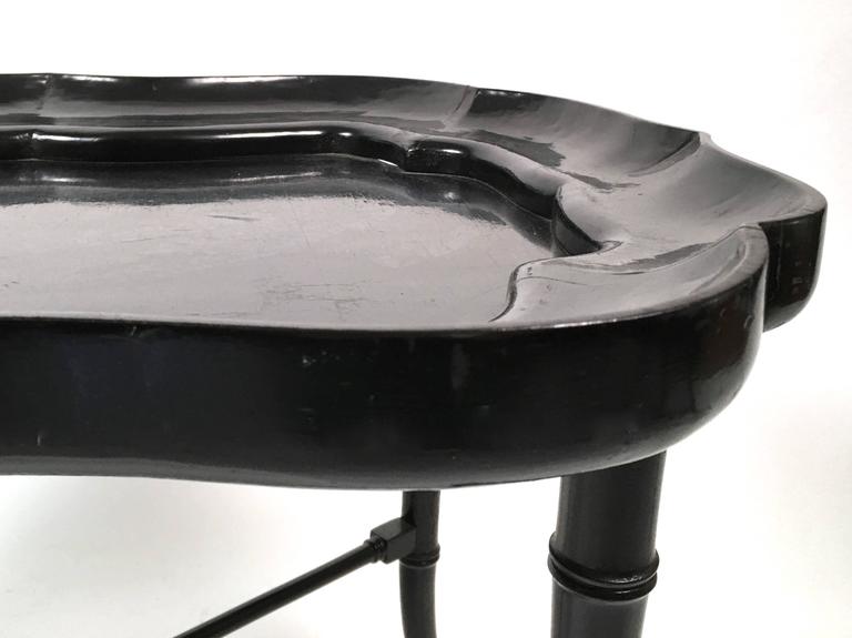 Black Lacquered Tray Top Coffee Table at 1stDibs