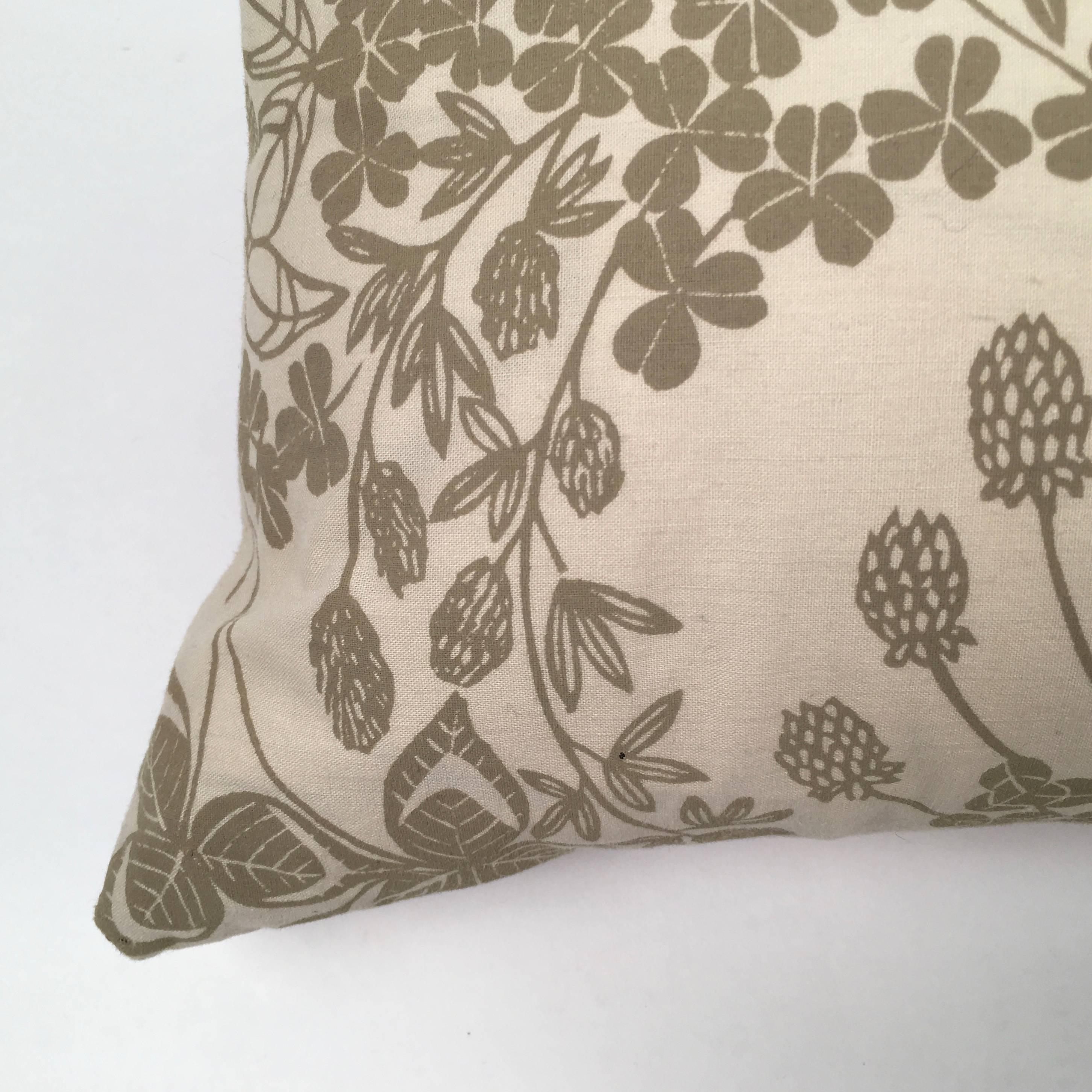 American Folly Cove Designers Hand Block Printed Clover Pillow