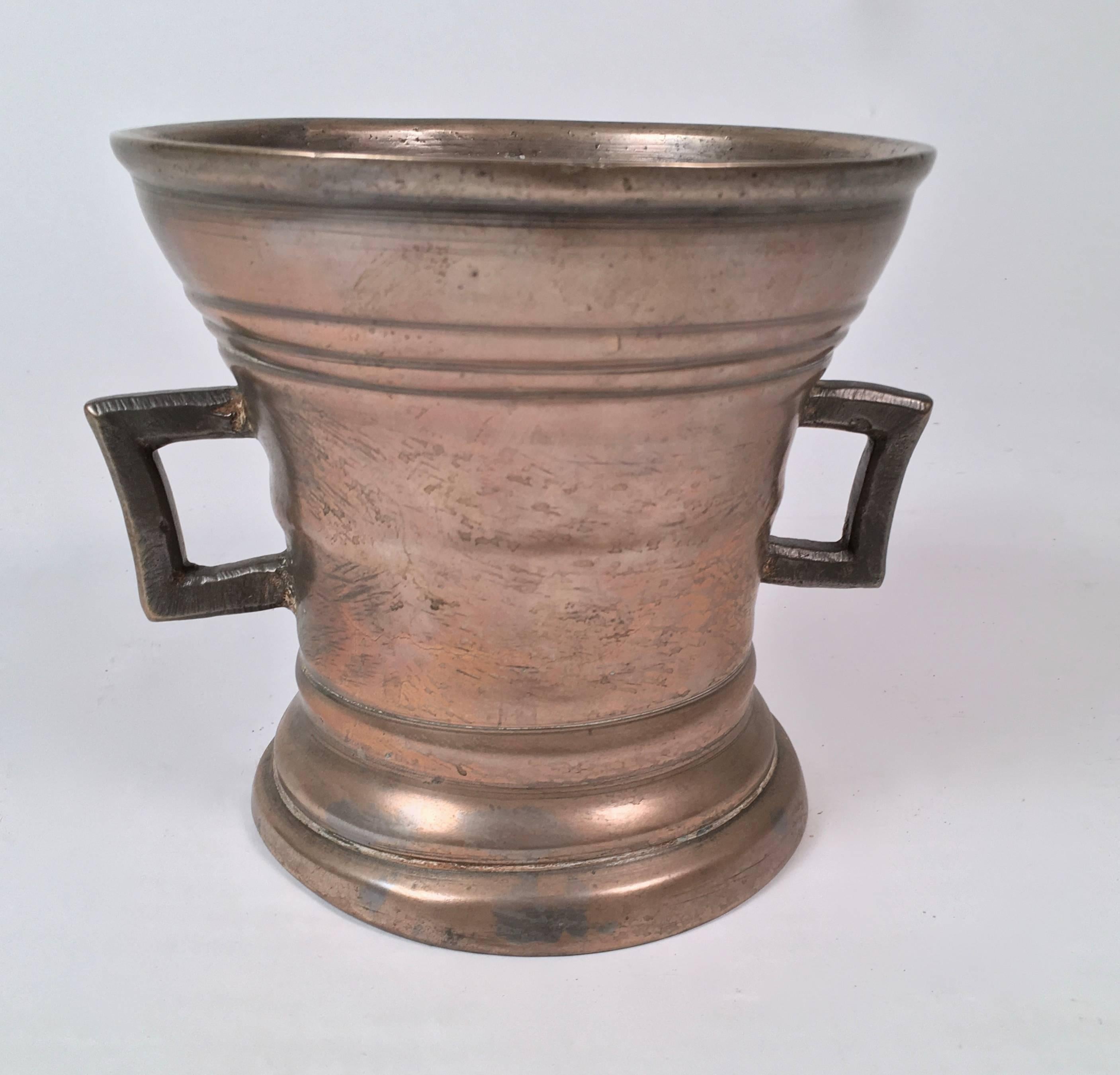 Swiss Early European Bronze Apothecary Mortar and Pestle