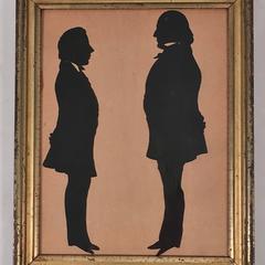 19th Century Double Full Length Portrait Silhouette