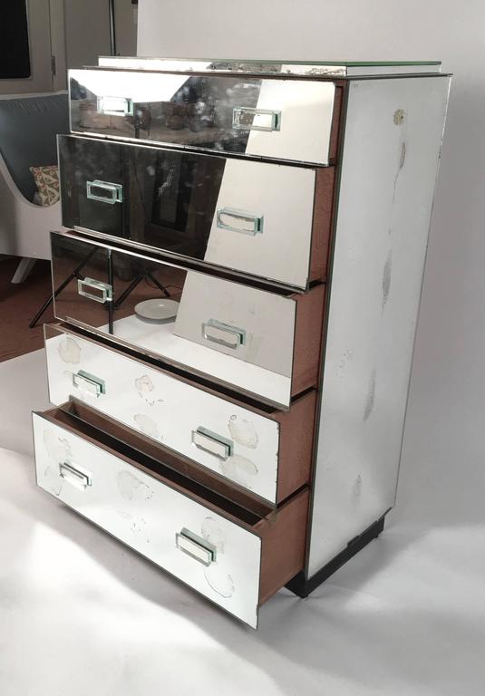 Art Deco Mirrored Glass Dresser