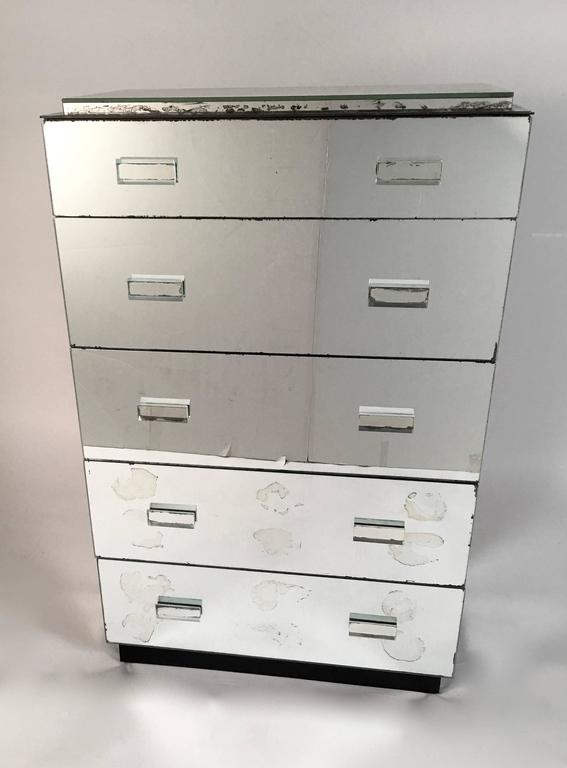 Art Deco Mirrored Glass Dresser At 1stdibs Art Deco Mirrored Glass Dresser For 5
