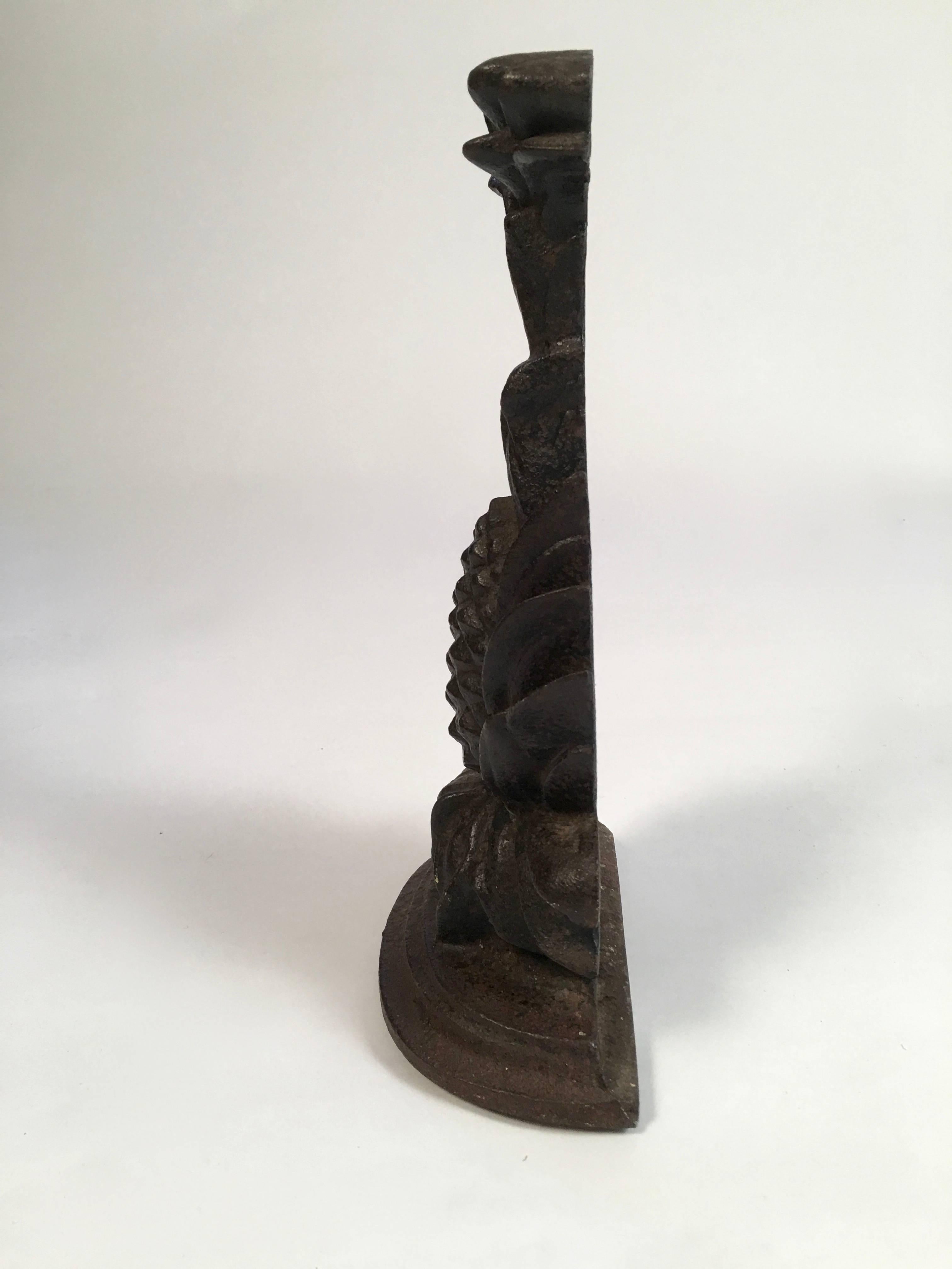 Pineapple Cast Iron Doorstop, 19th Century In Excellent Condition In Essex, MA
