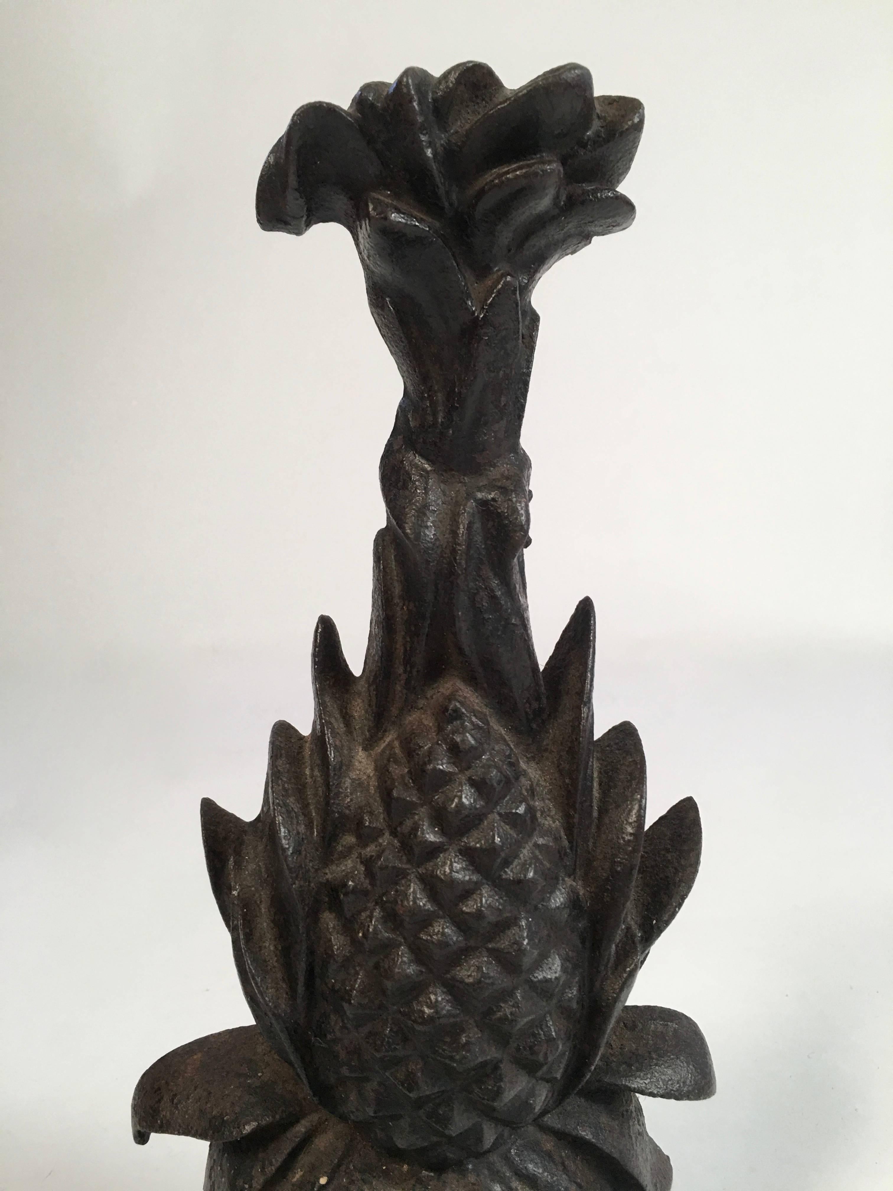 American Pineapple Cast Iron Doorstop, 19th Century
