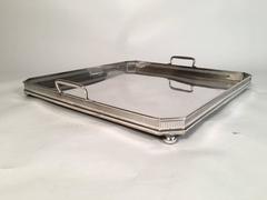 Large Sheffield Plate Georgian Style Serving Tray