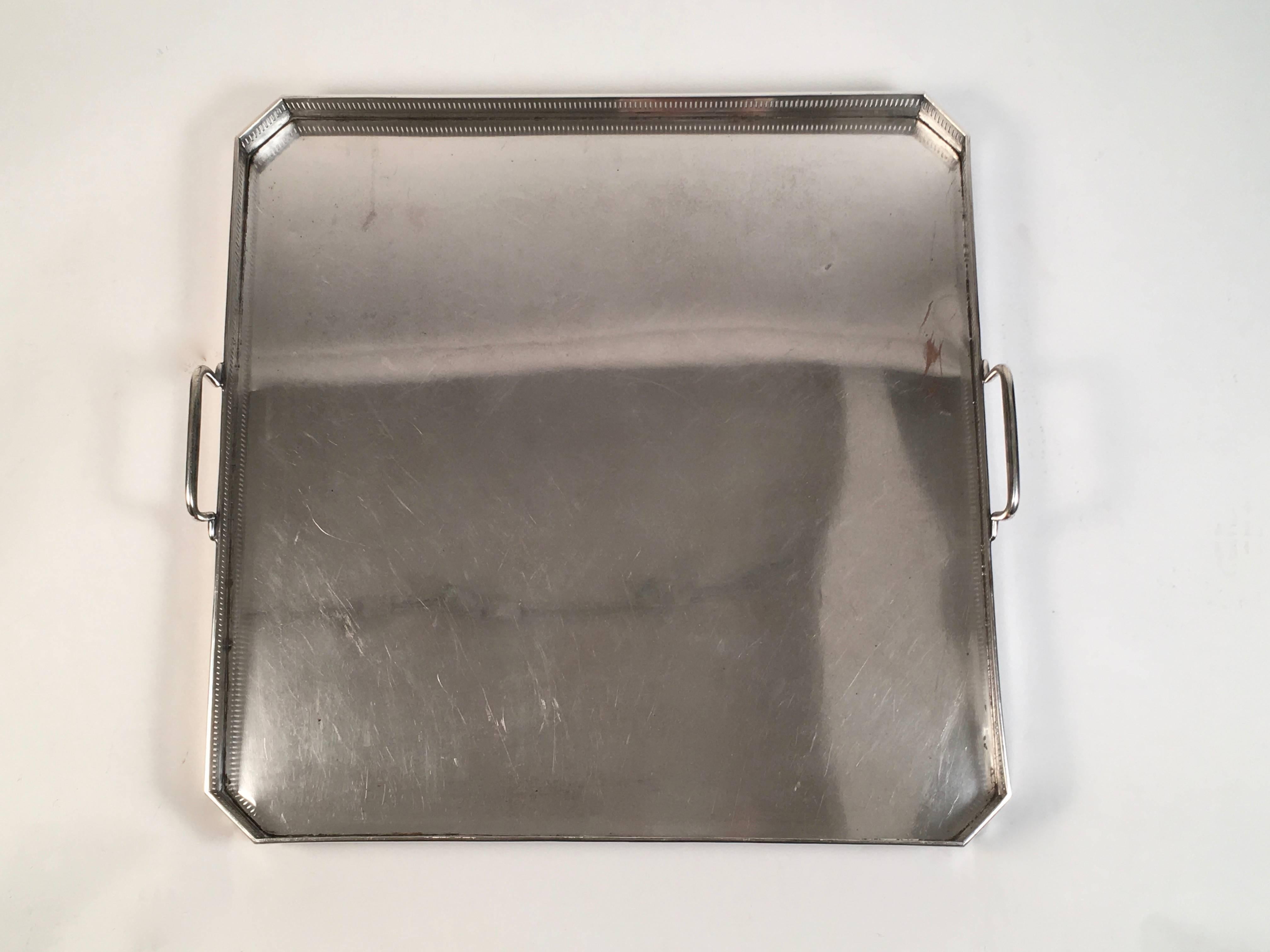 20th Century Large Sheffield Plate Georgian Style Serving Tray