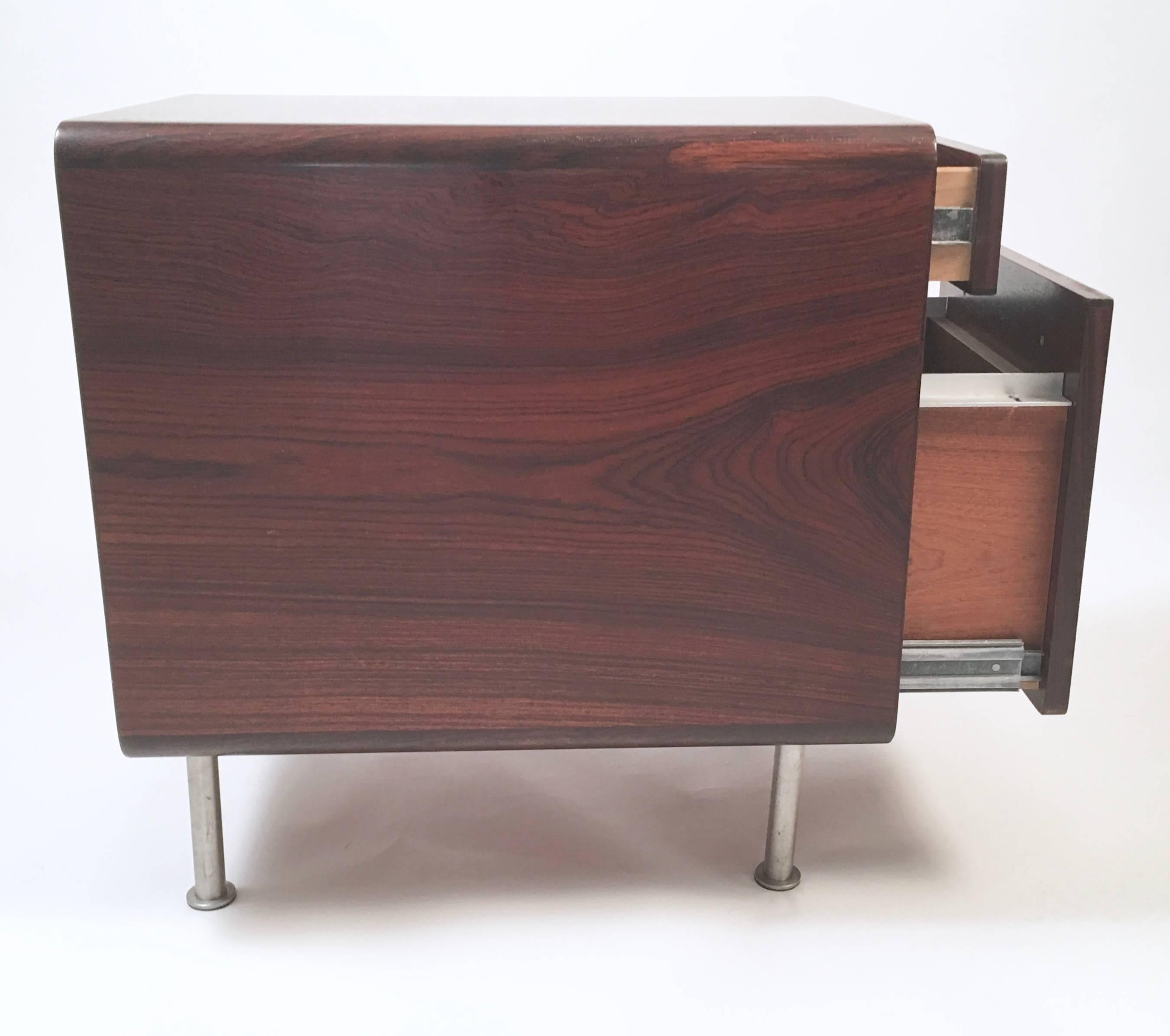 Late 20th Century Pair of Danish Rosewood Cabinets or Nightstands