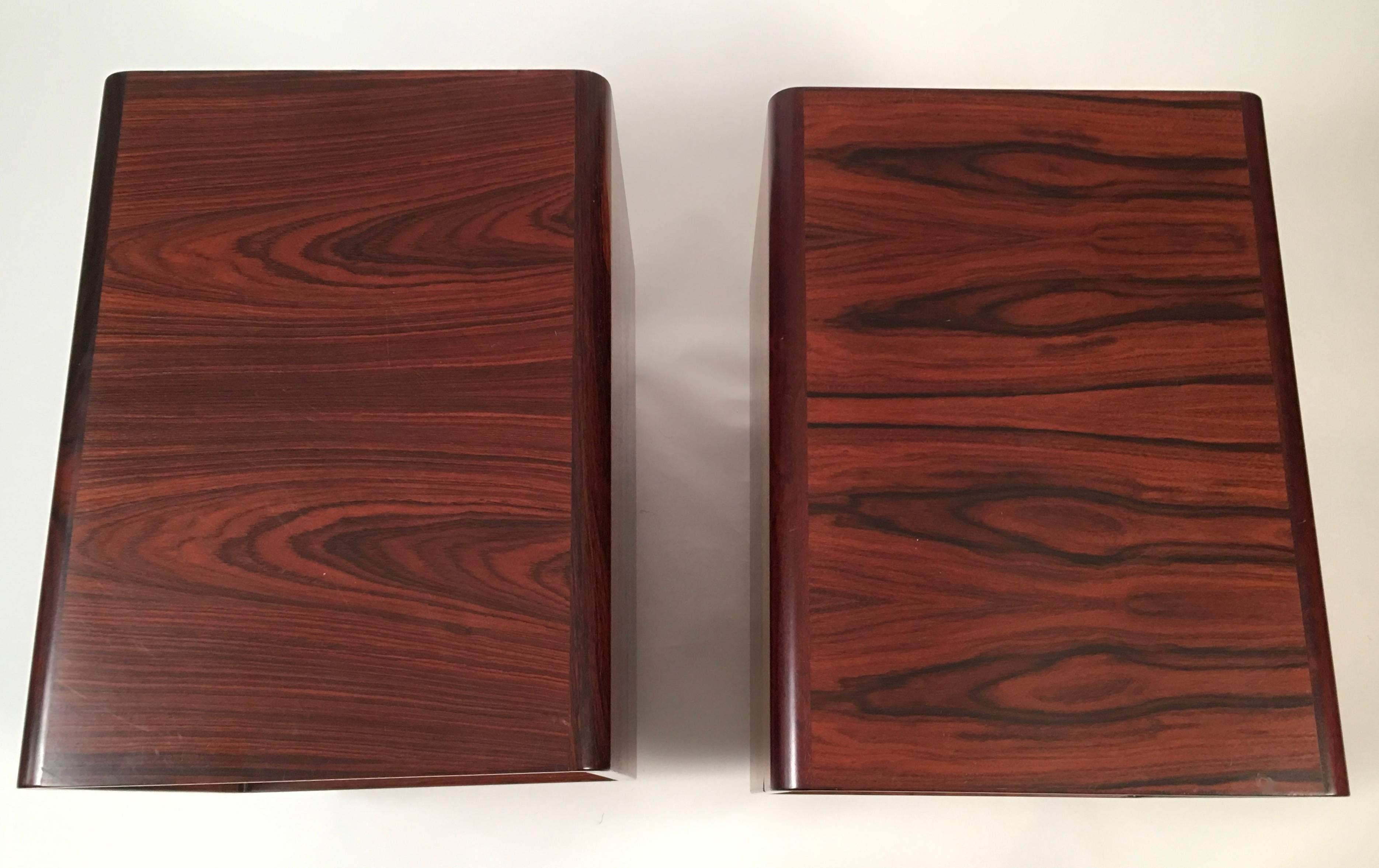 Mid-Century Modern Pair of Danish Rosewood Cabinets or Nightstands