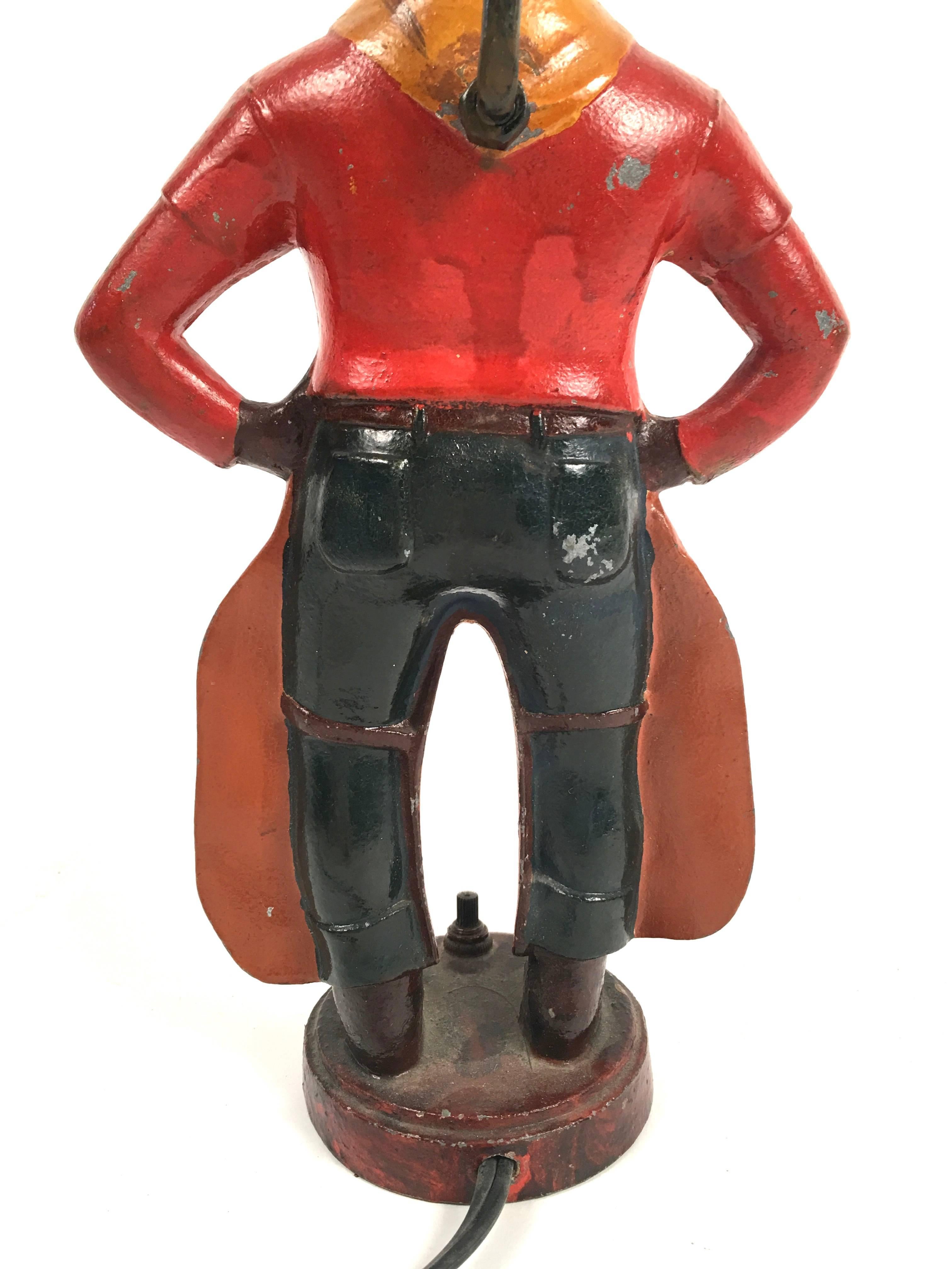 Cast Vintage Cowboy Lamp