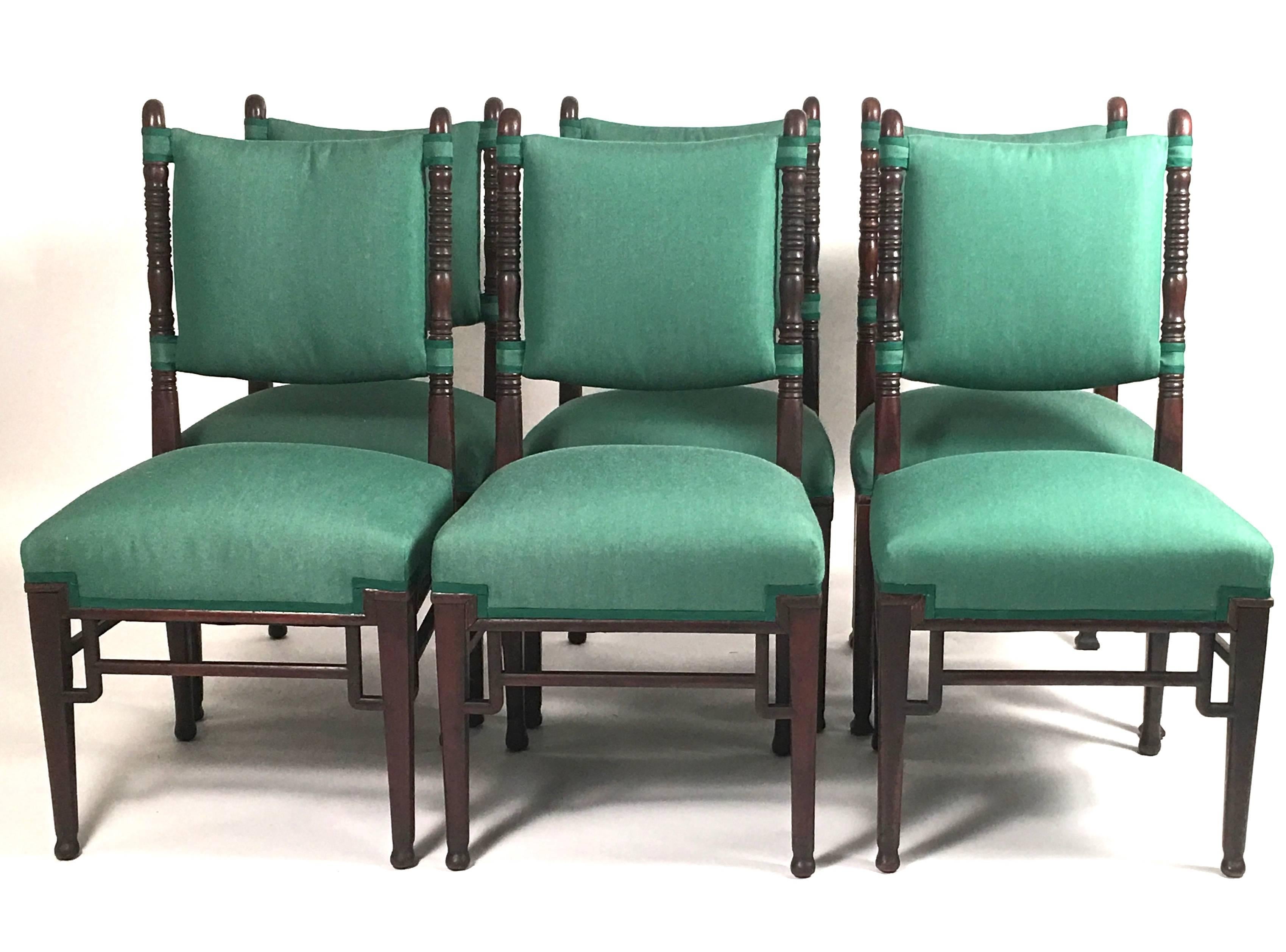 Set of Six Aesthetic Movement Period Dining Chairs 1