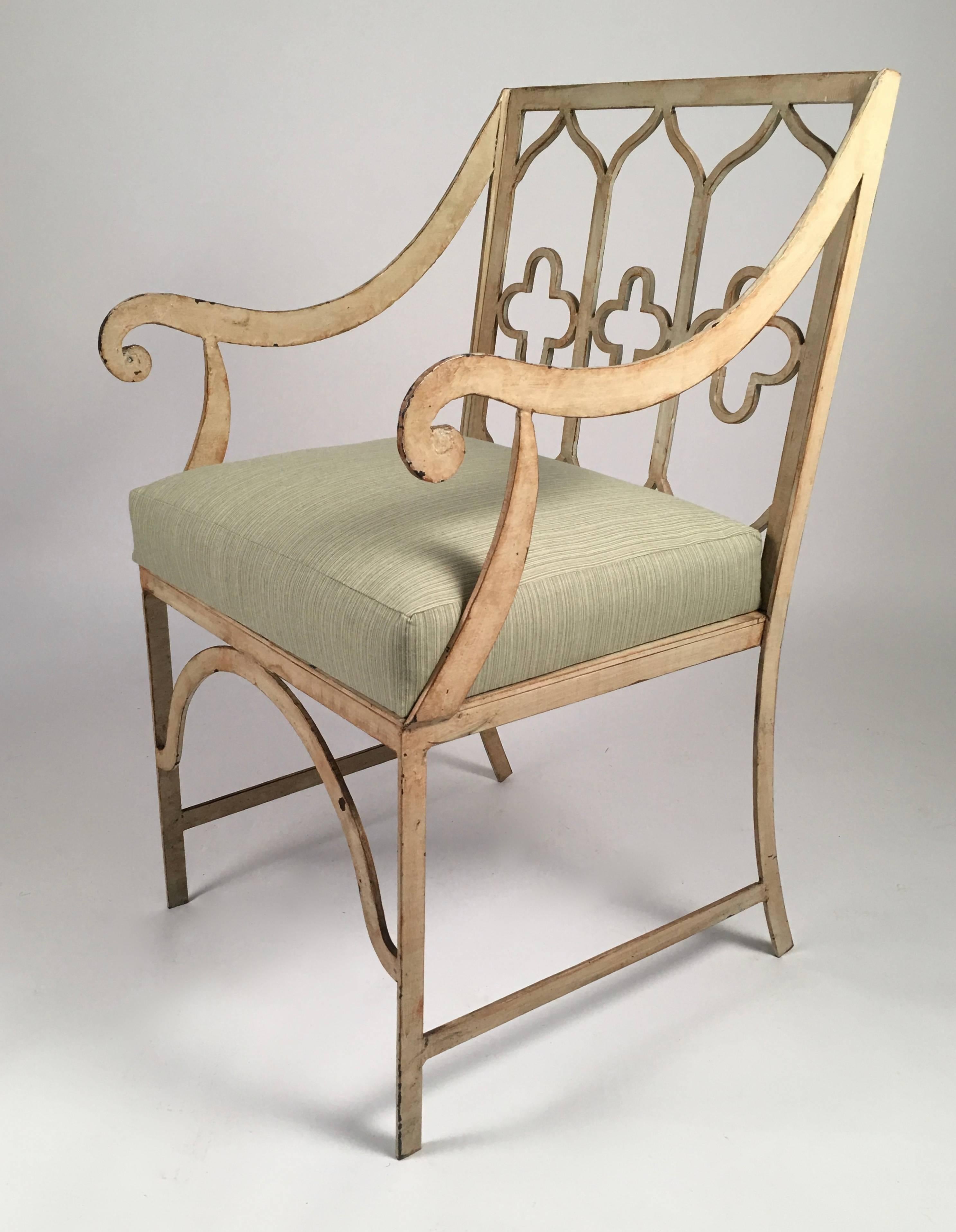 American Gothic Revival Iron Garden Chair