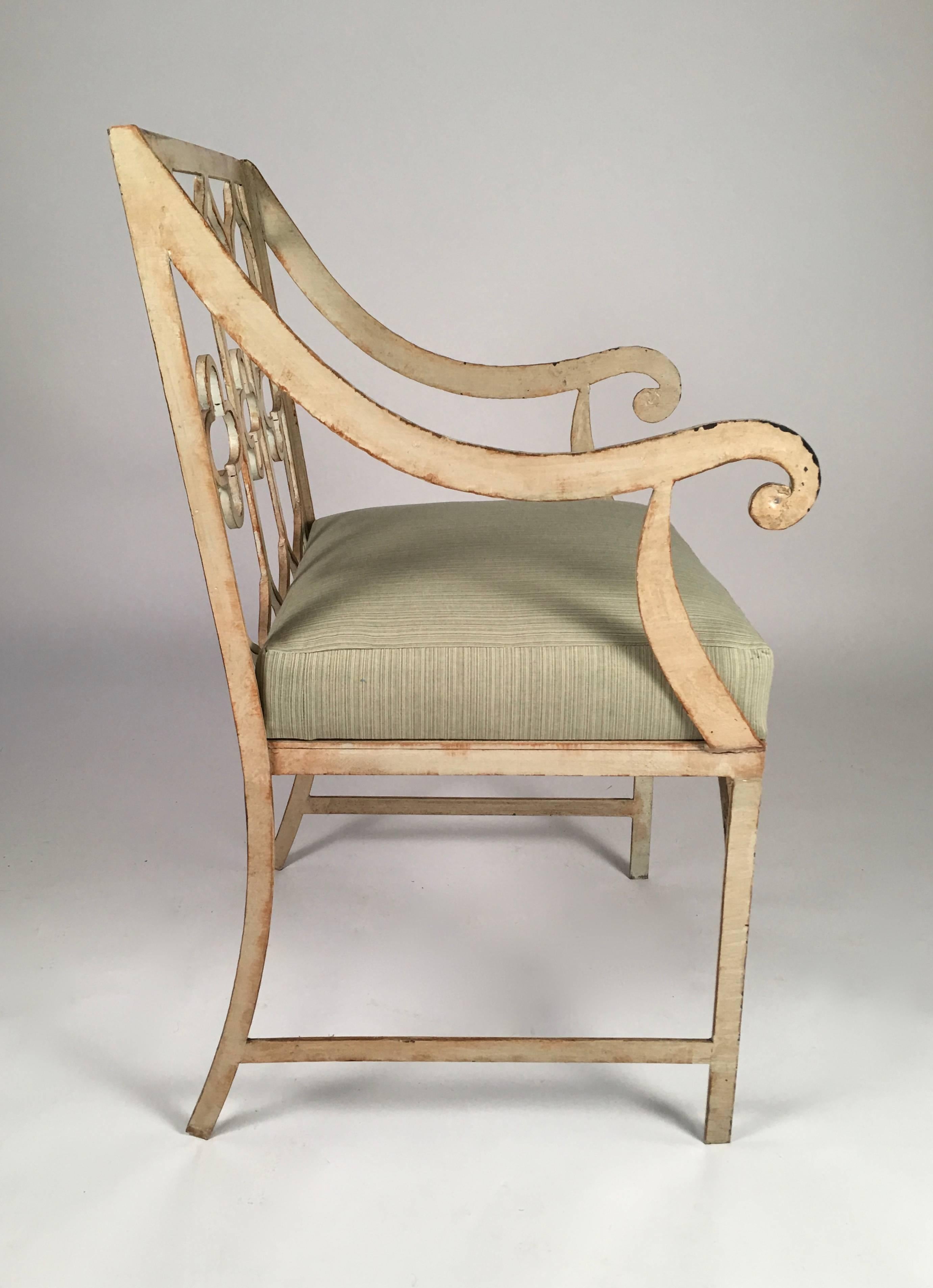 Hand-Crafted Gothic Revival Iron Garden Chair