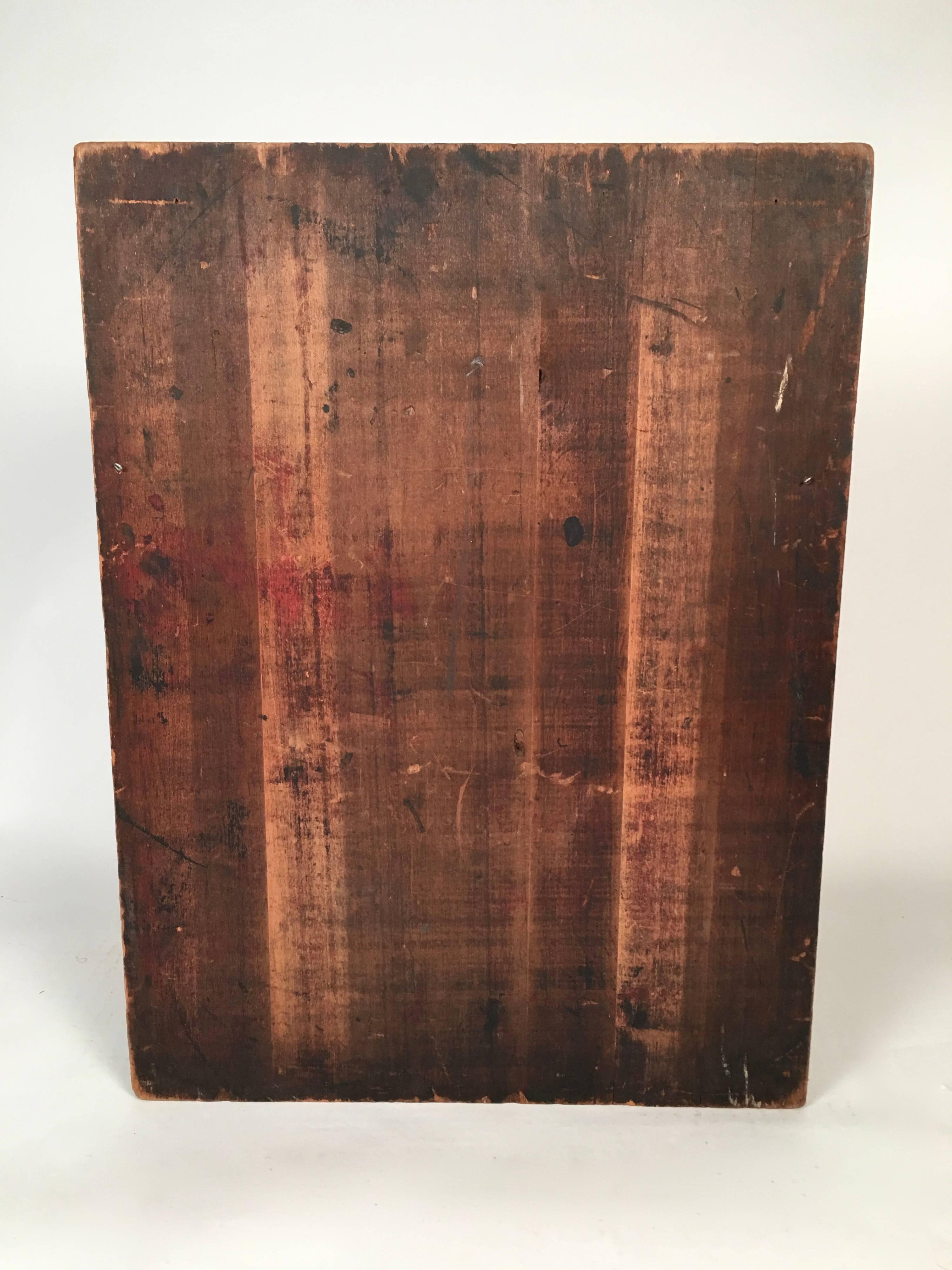 Giant Number 2 Carved Wood Printing Block In Good Condition In Essex, MA