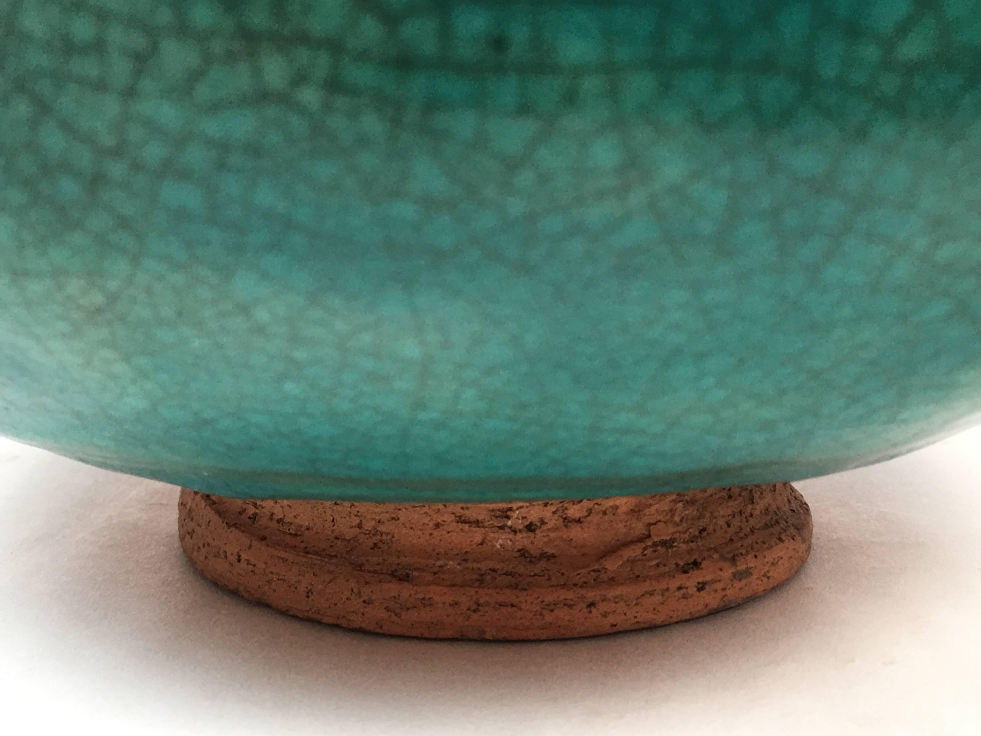 Arts and Crafts Durant Kilns Art Pottery Turquoise Bowl