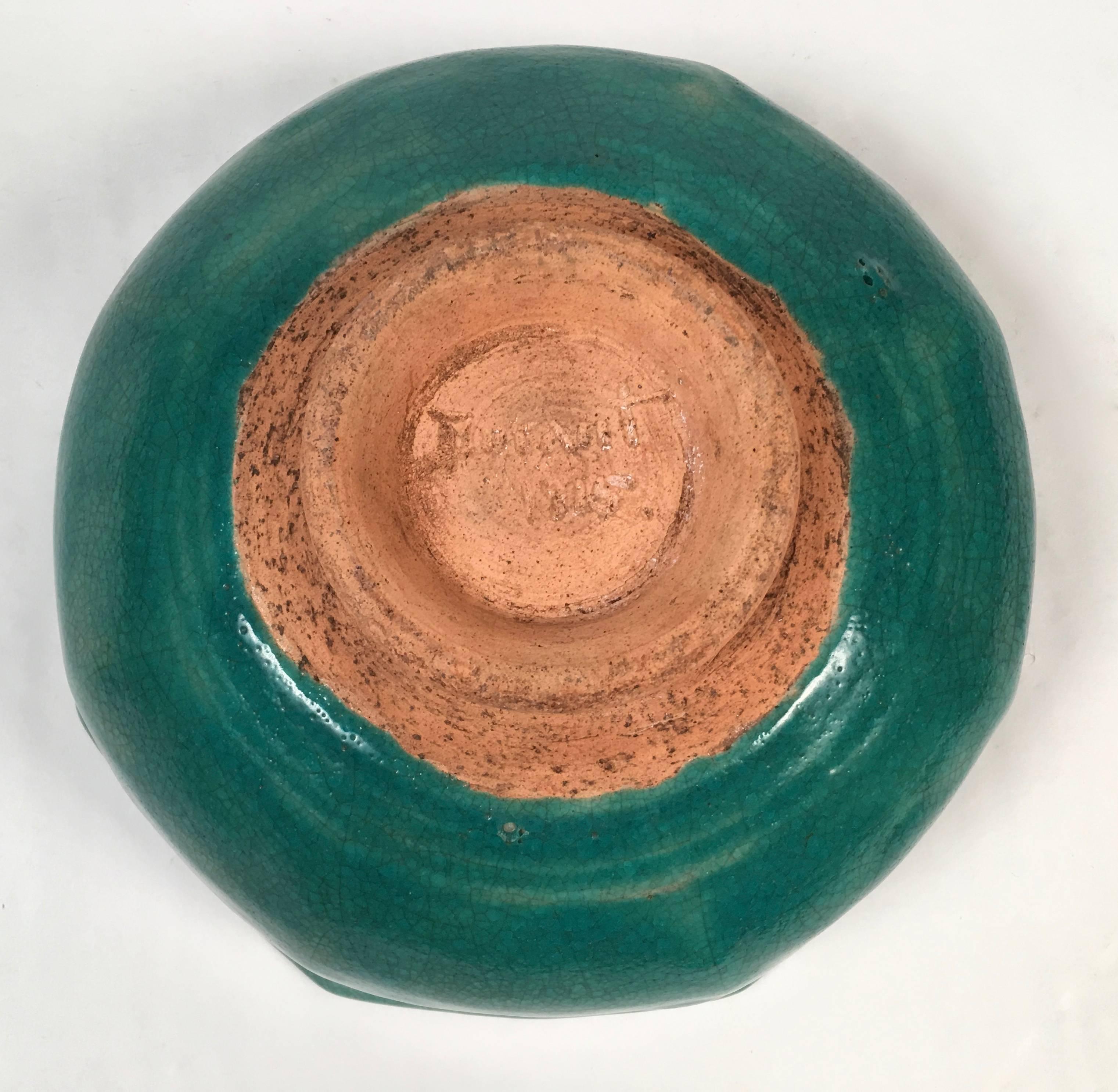 American Durant Kilns Art Pottery Turquoise Bowl