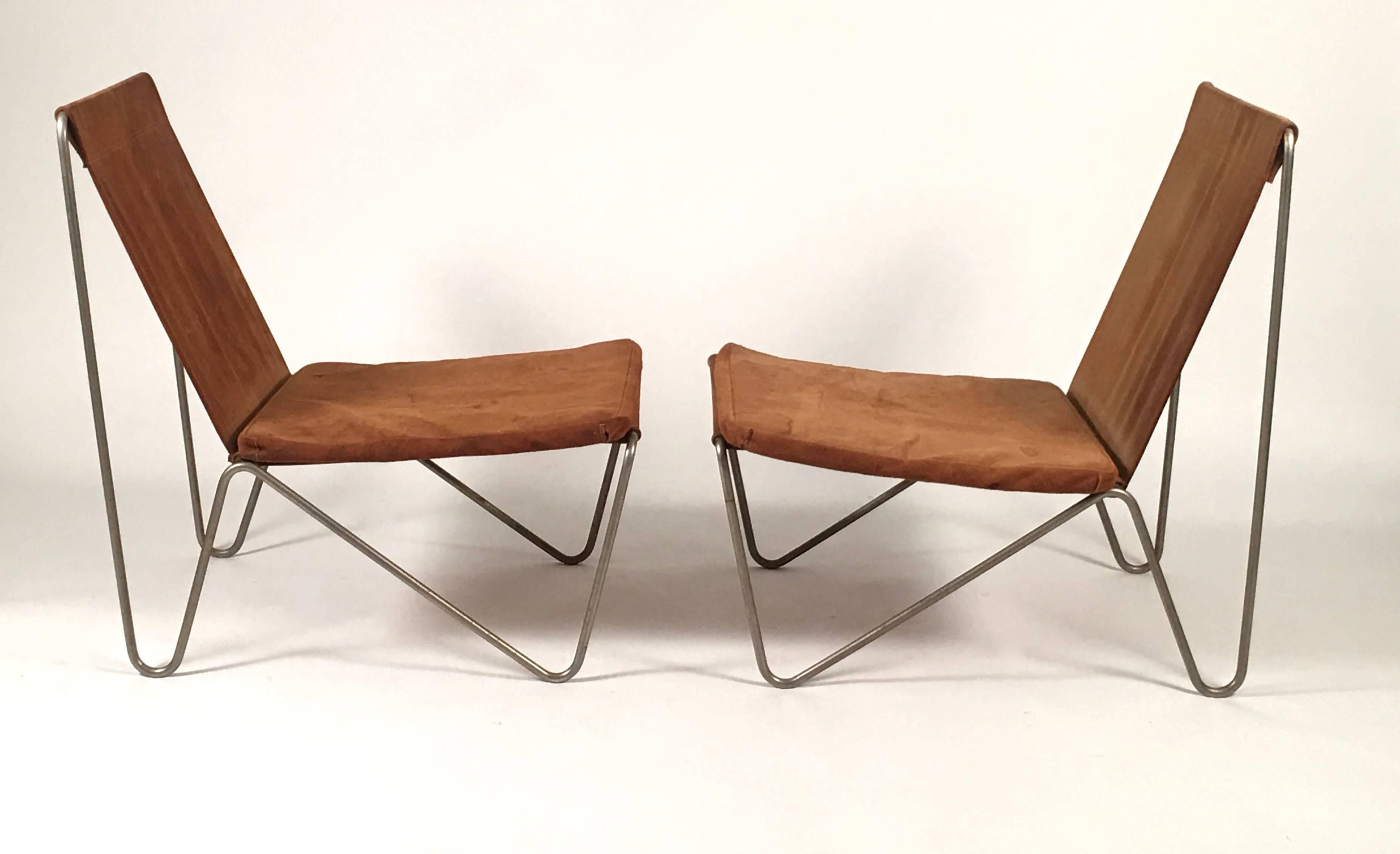 Mid-Century Modern Verner Panton Bachelor Chairs and Table