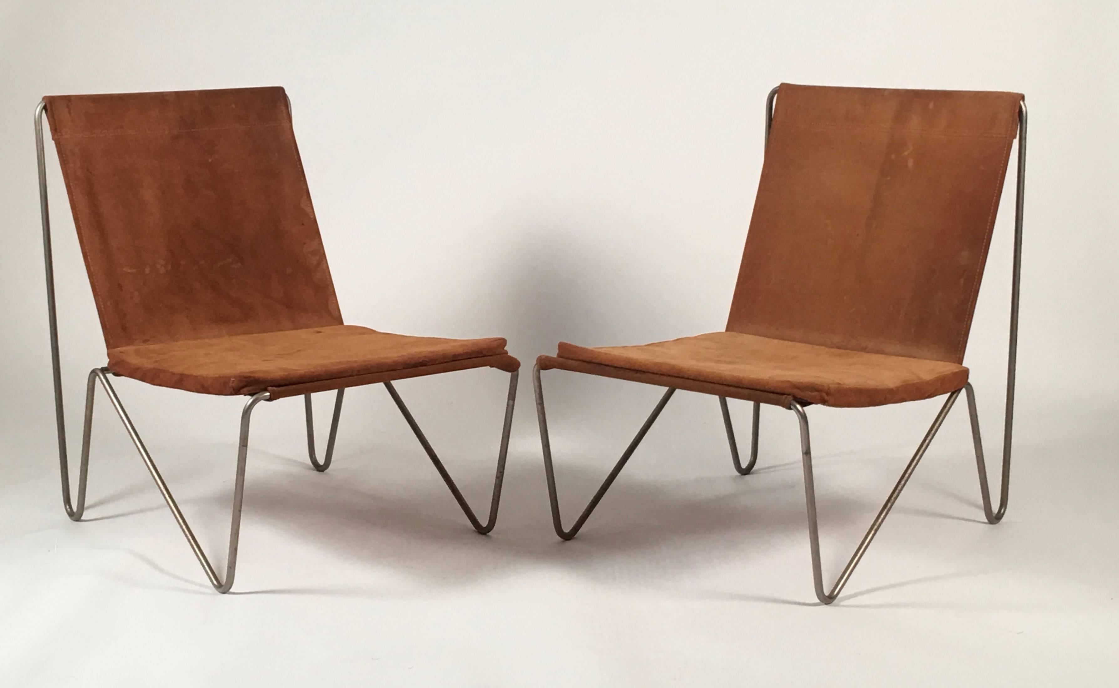 Danish Verner Panton Bachelor Chairs and Table