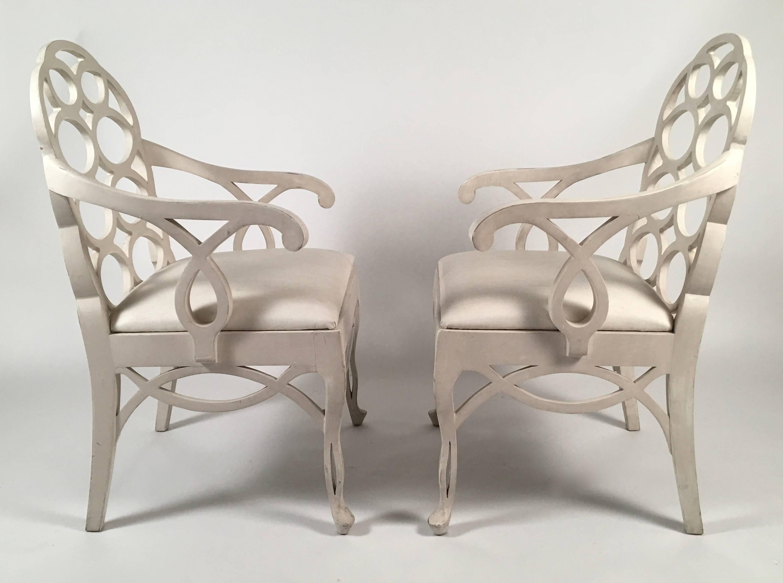 Mid-Century Modern Set of Four Frances Elkins Loop Armchairs