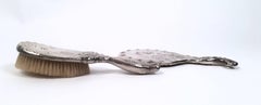 19th Century Sterling Silver Hand Mirror and Hair Brush w
