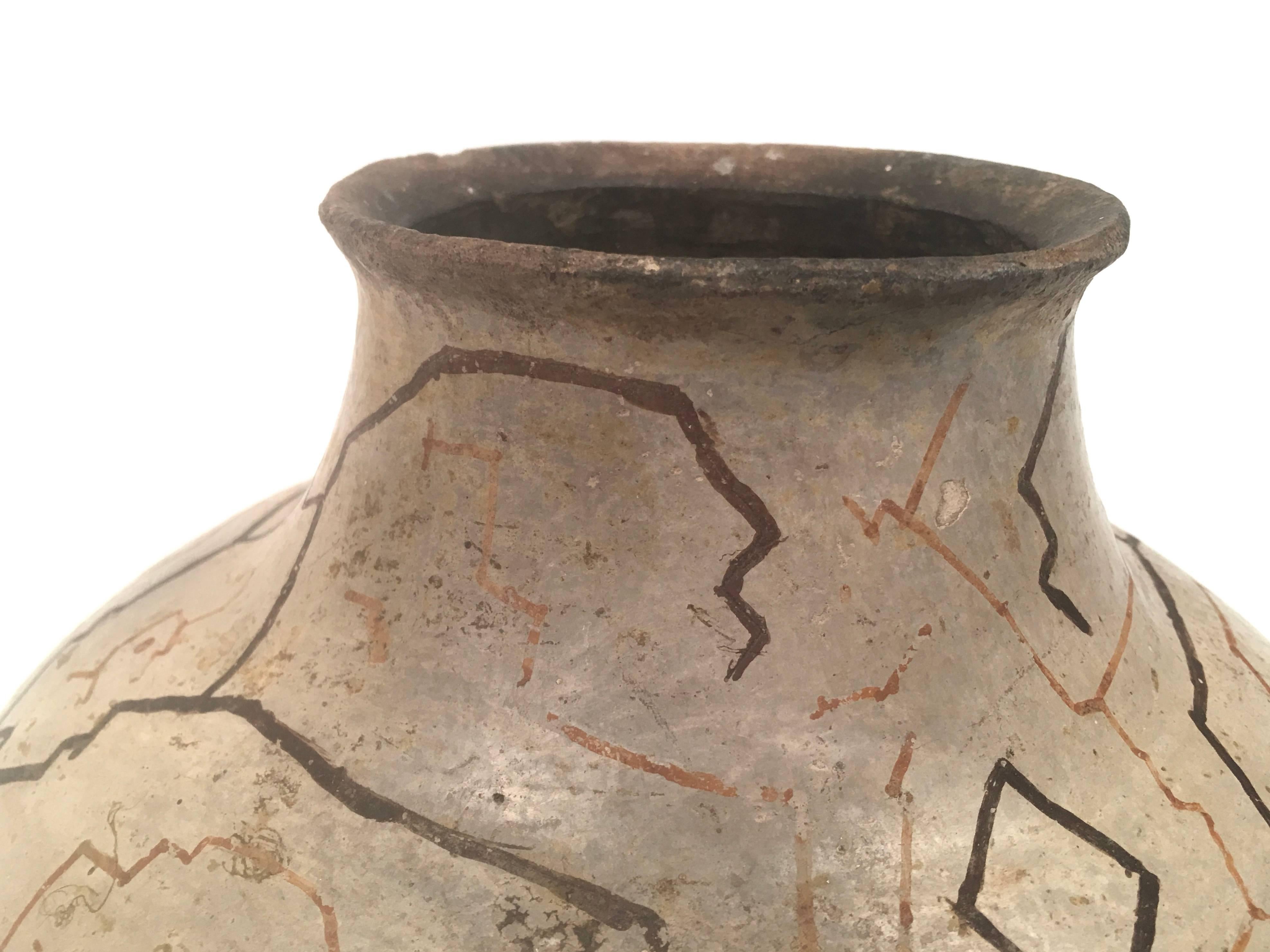 Peint à la main Vase en poterie péruvienne Shipibo:: vers 1900