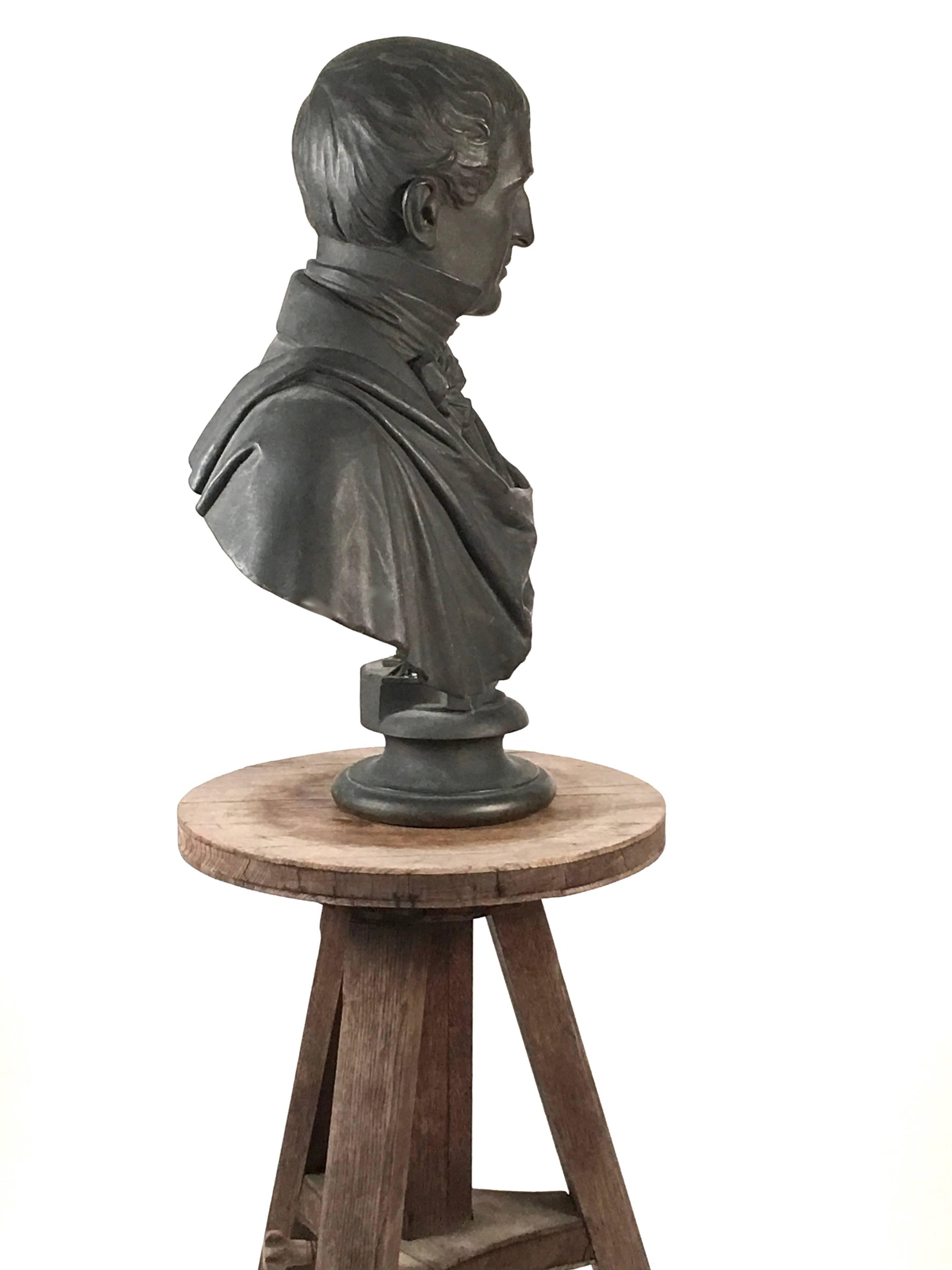 Cast Bronze Bust of Theodore Lyman by Richard Saltonstall Greenough