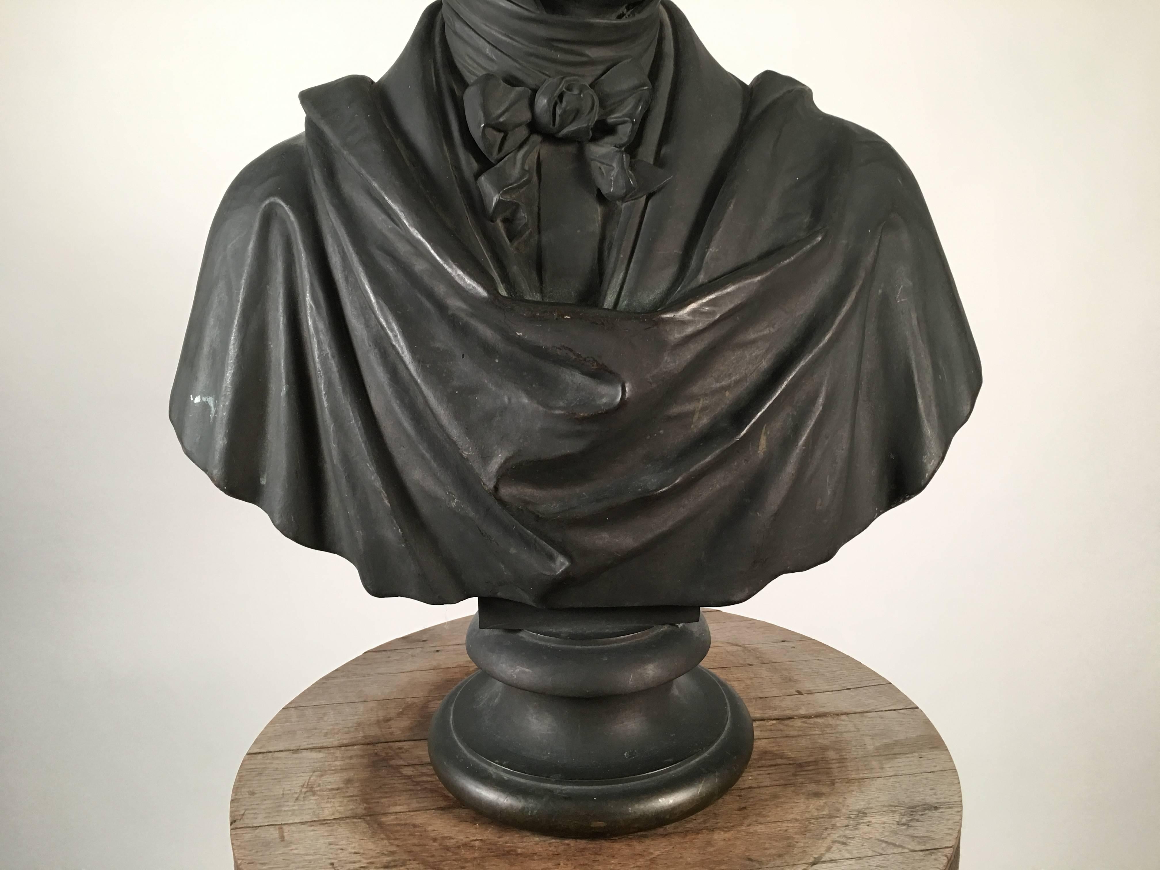 Late 19th Century Bronze Bust of Theodore Lyman by Richard Saltonstall Greenough