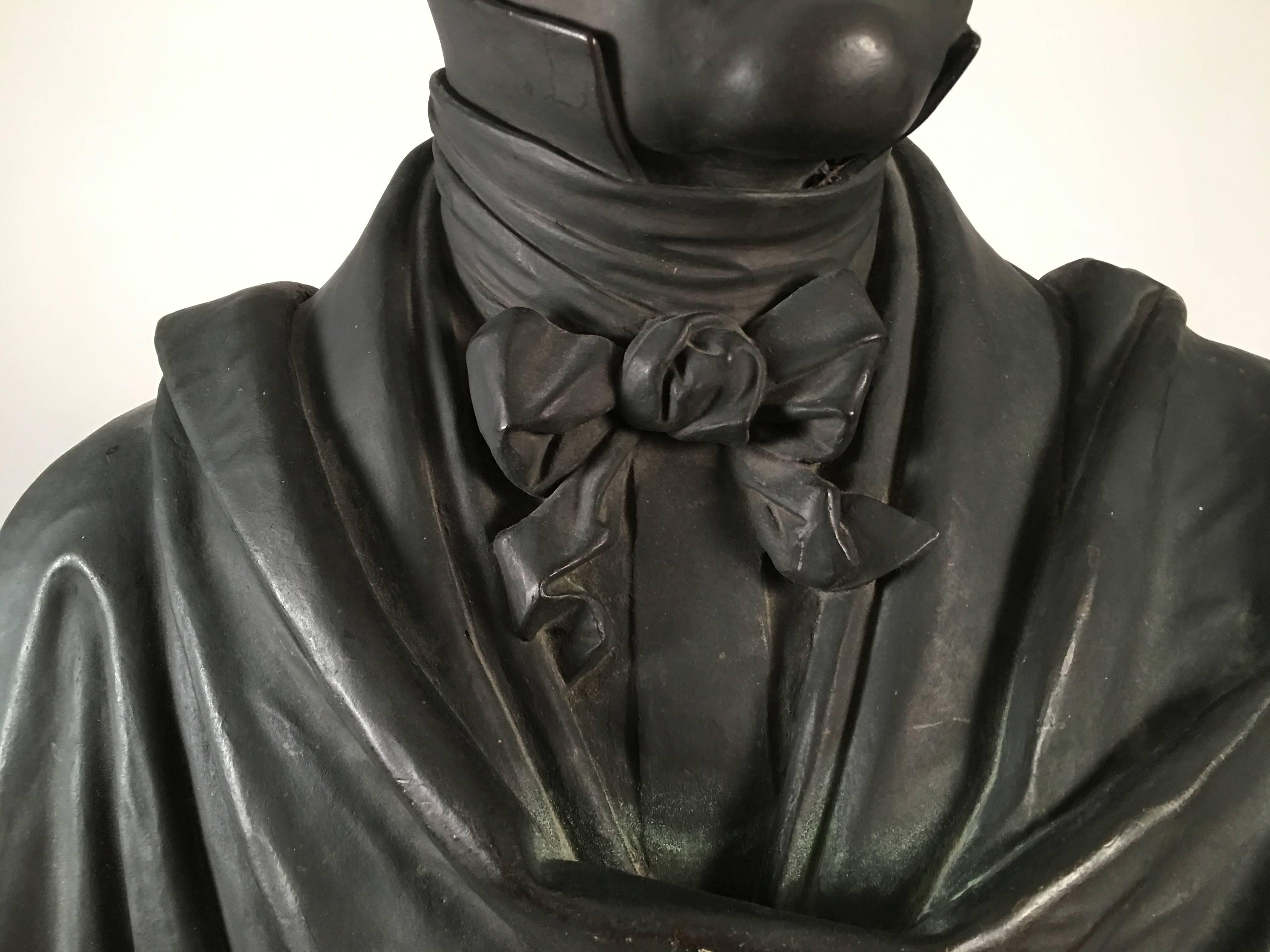 Italian Bronze Bust of Theodore Lyman by Richard Saltonstall Greenough