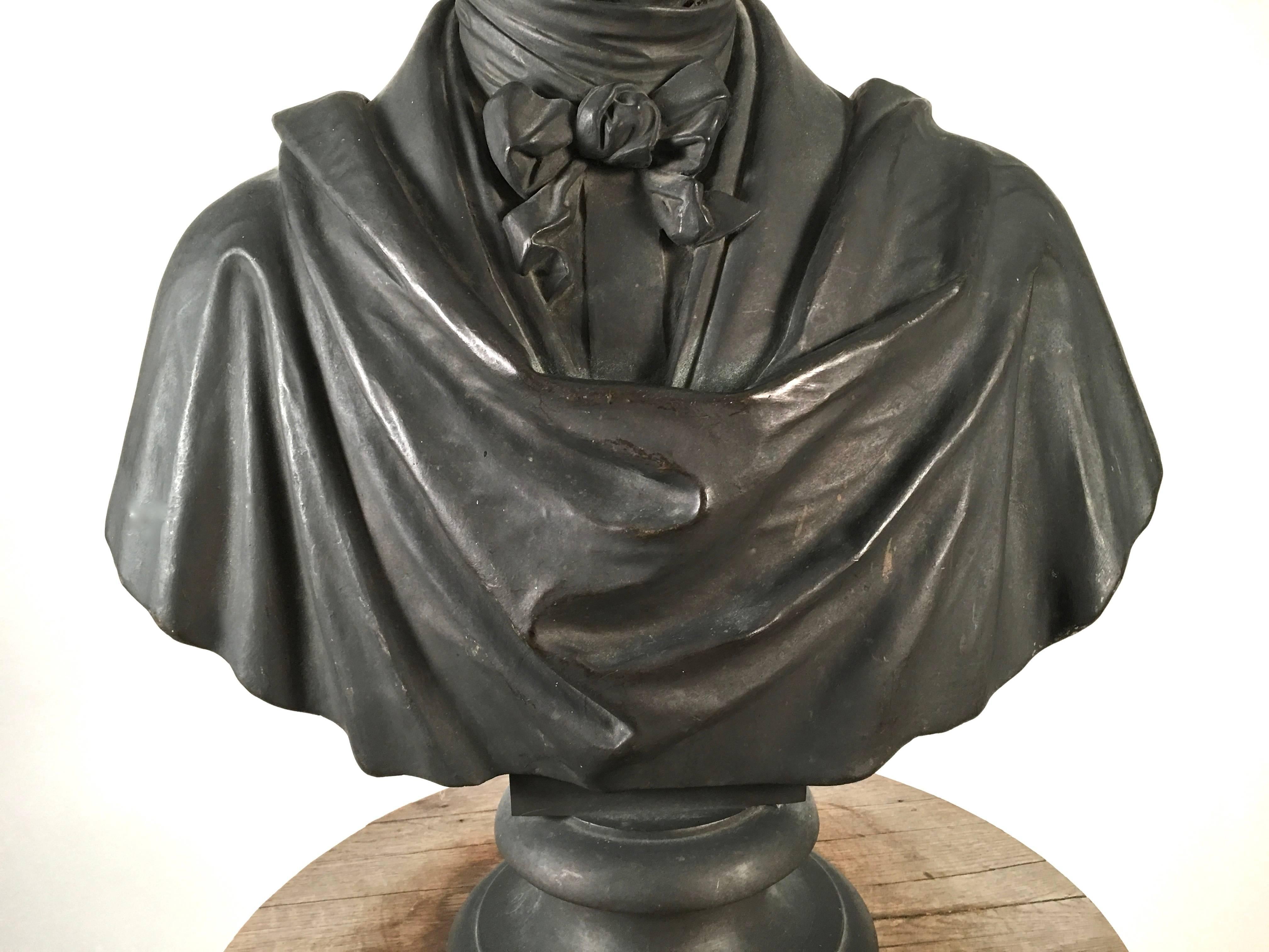 Neoclassical Bronze Bust of Theodore Lyman by Richard Saltonstall Greenough