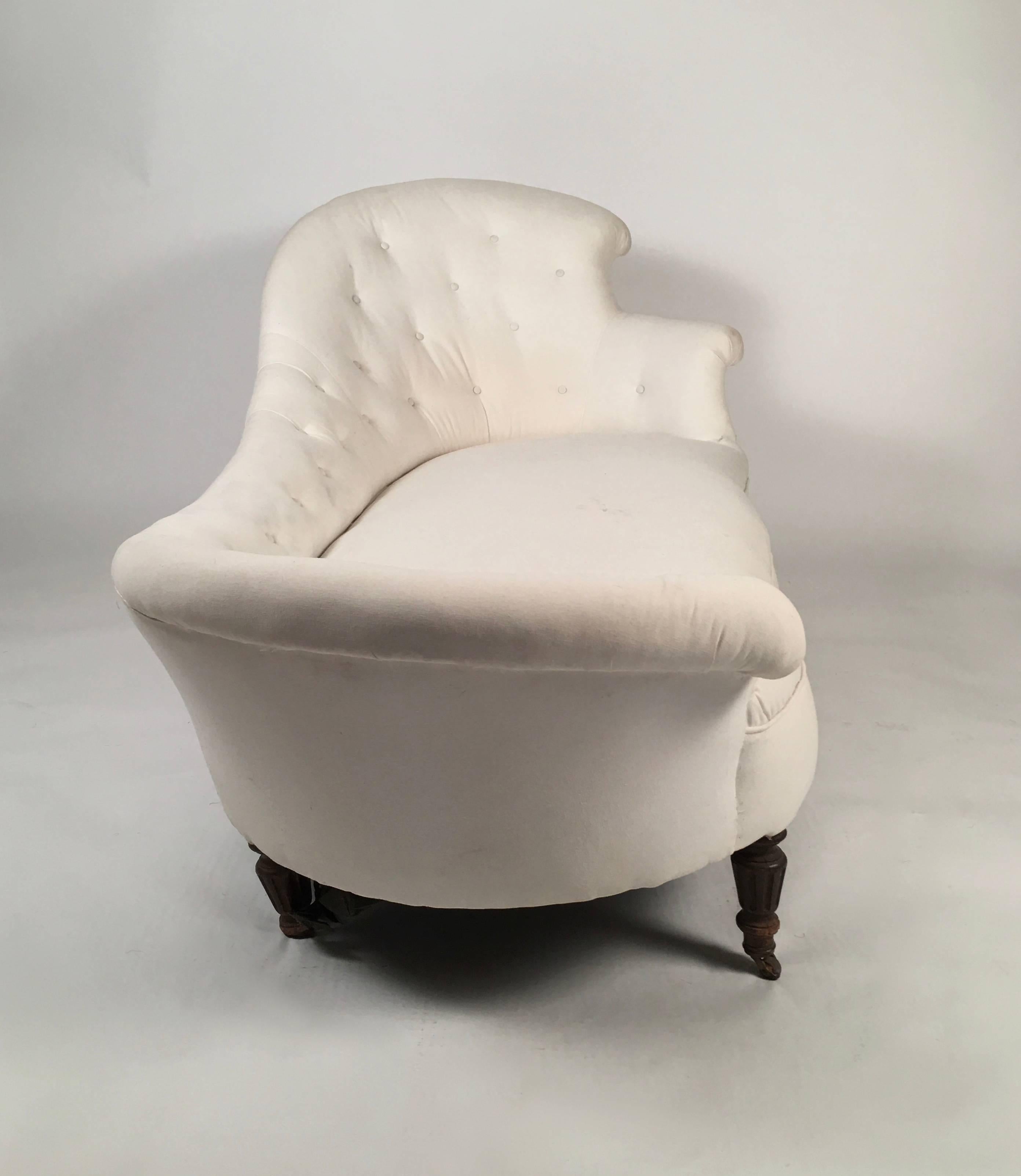 American Victorian Upholstered Chaise Longue