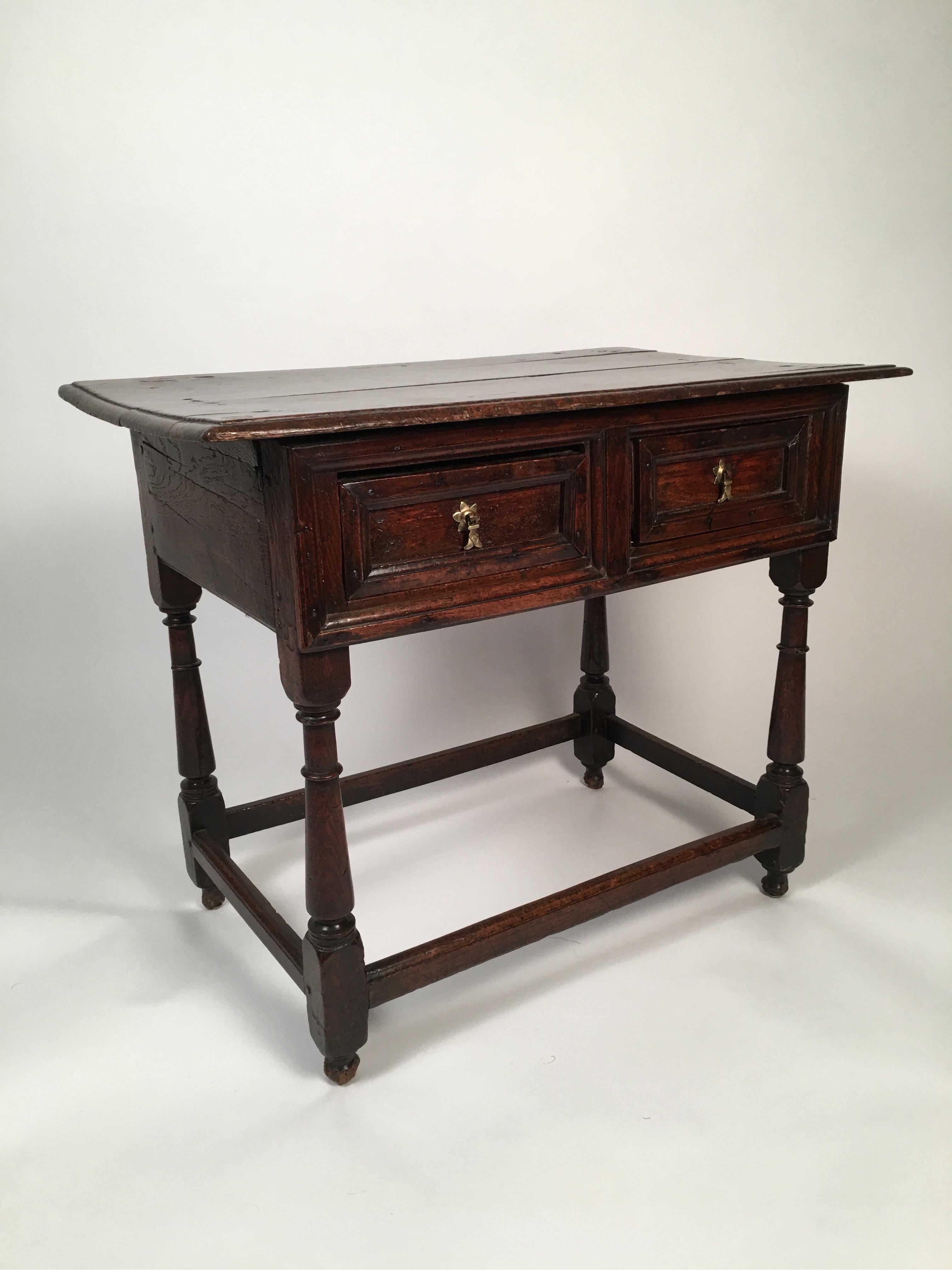 Carved 18th Century English Oak Tavern Table