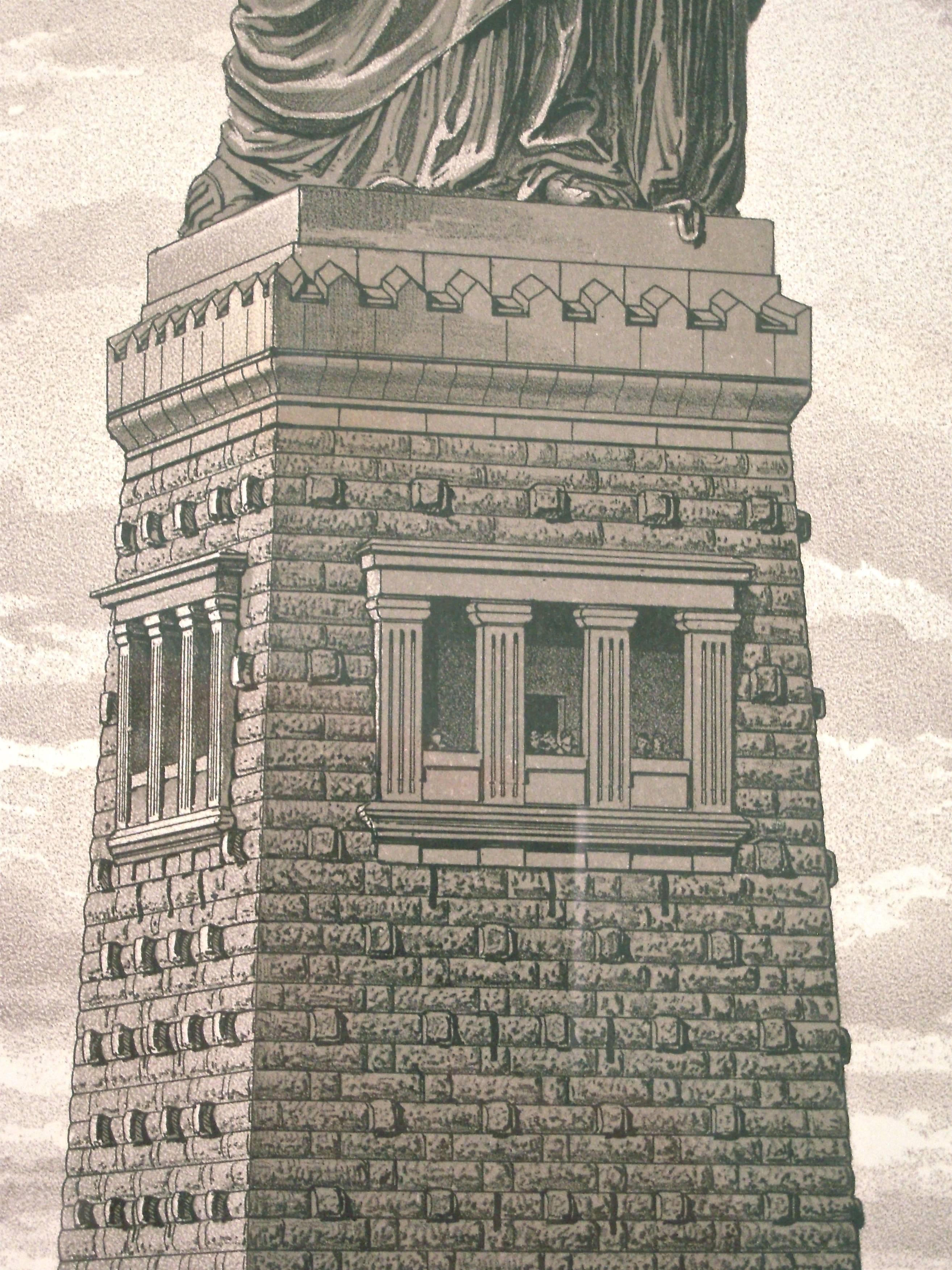 American Statue of Liberty Print by Root and Tinker, circa 1883, 36