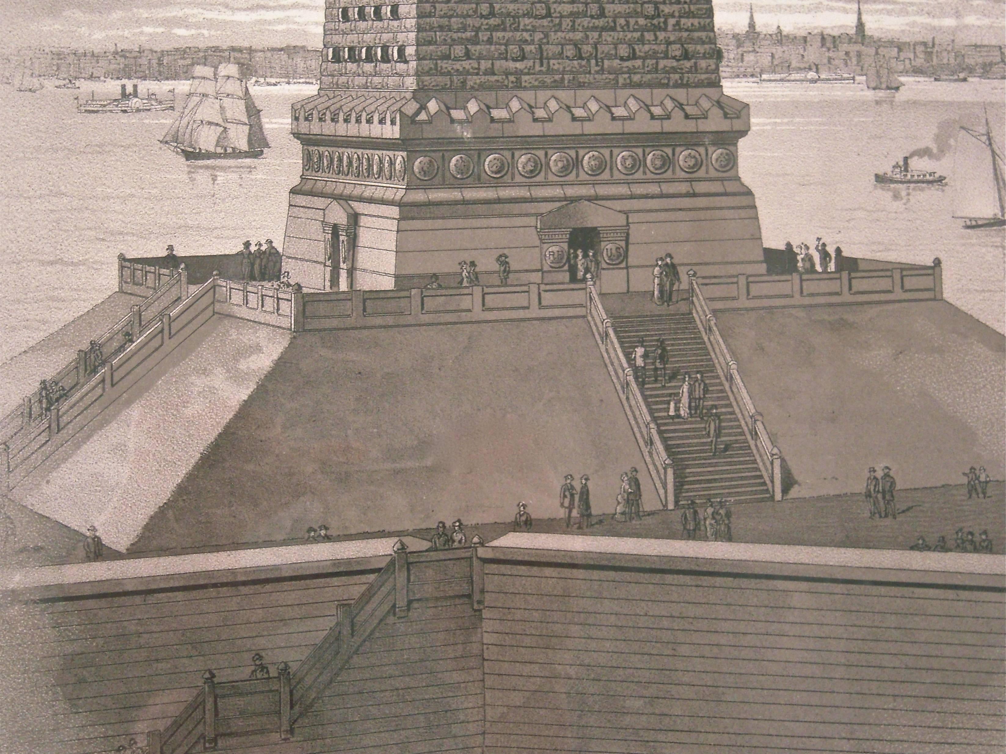 Statue of Liberty Print by Root and Tinker, circa 1883, 36