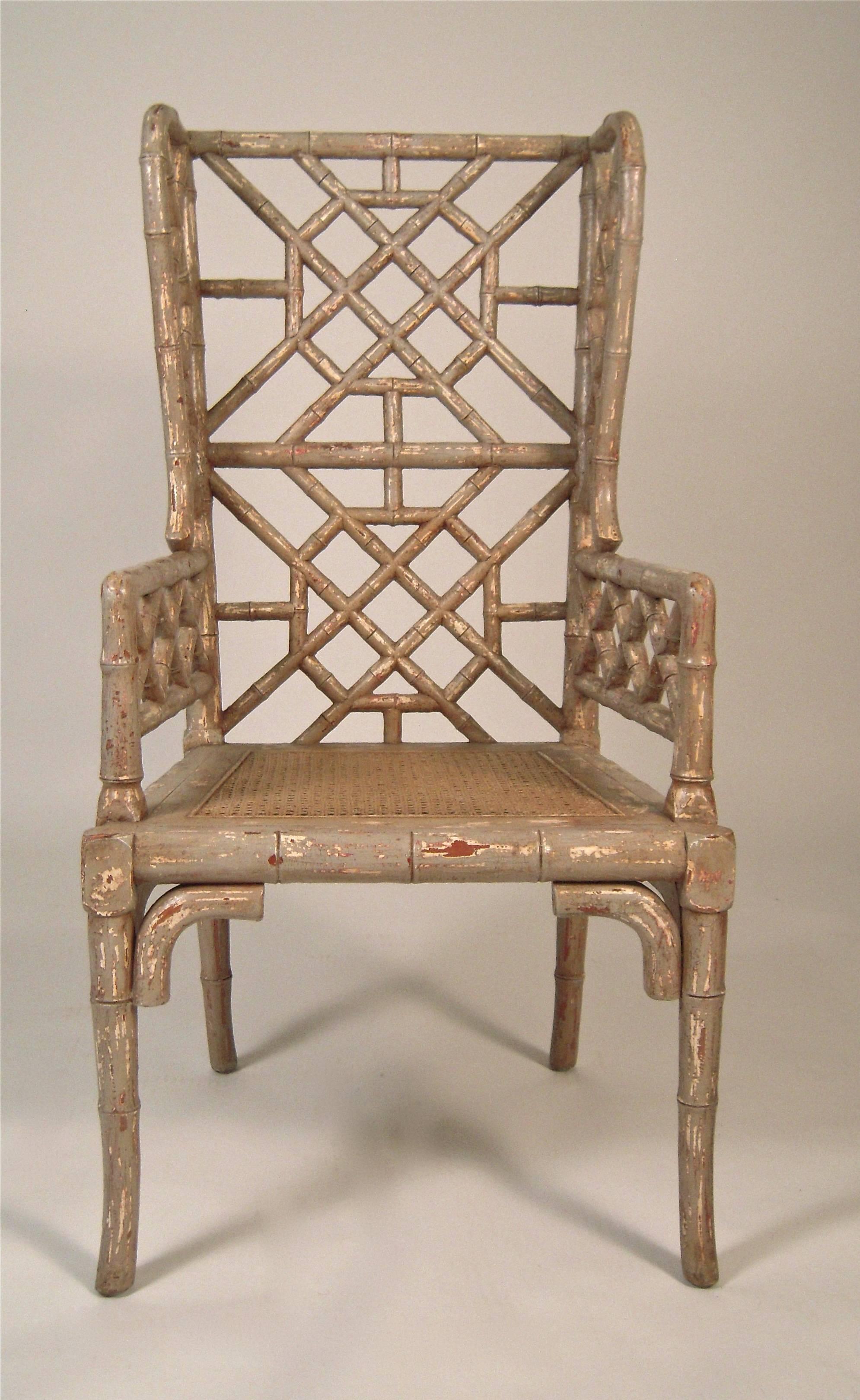 bamboo wingback chair