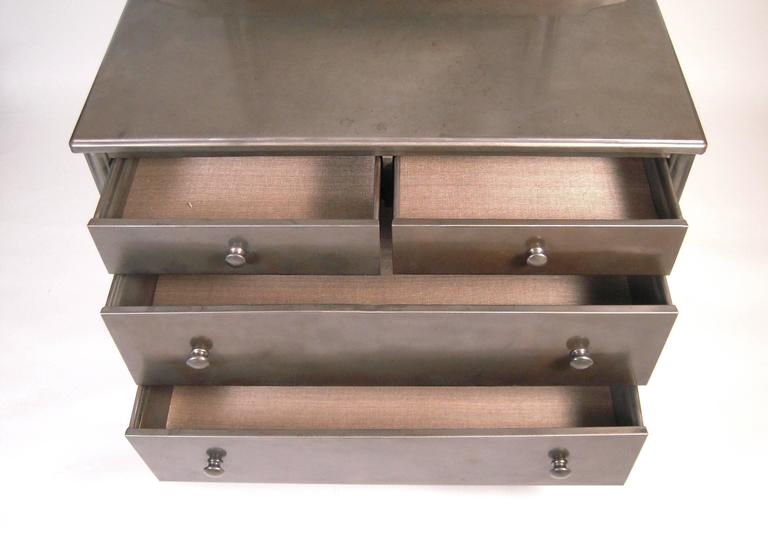 antique metal dresser with mirror Simmons Metal Vanity Dresser With Mirror - Refinished