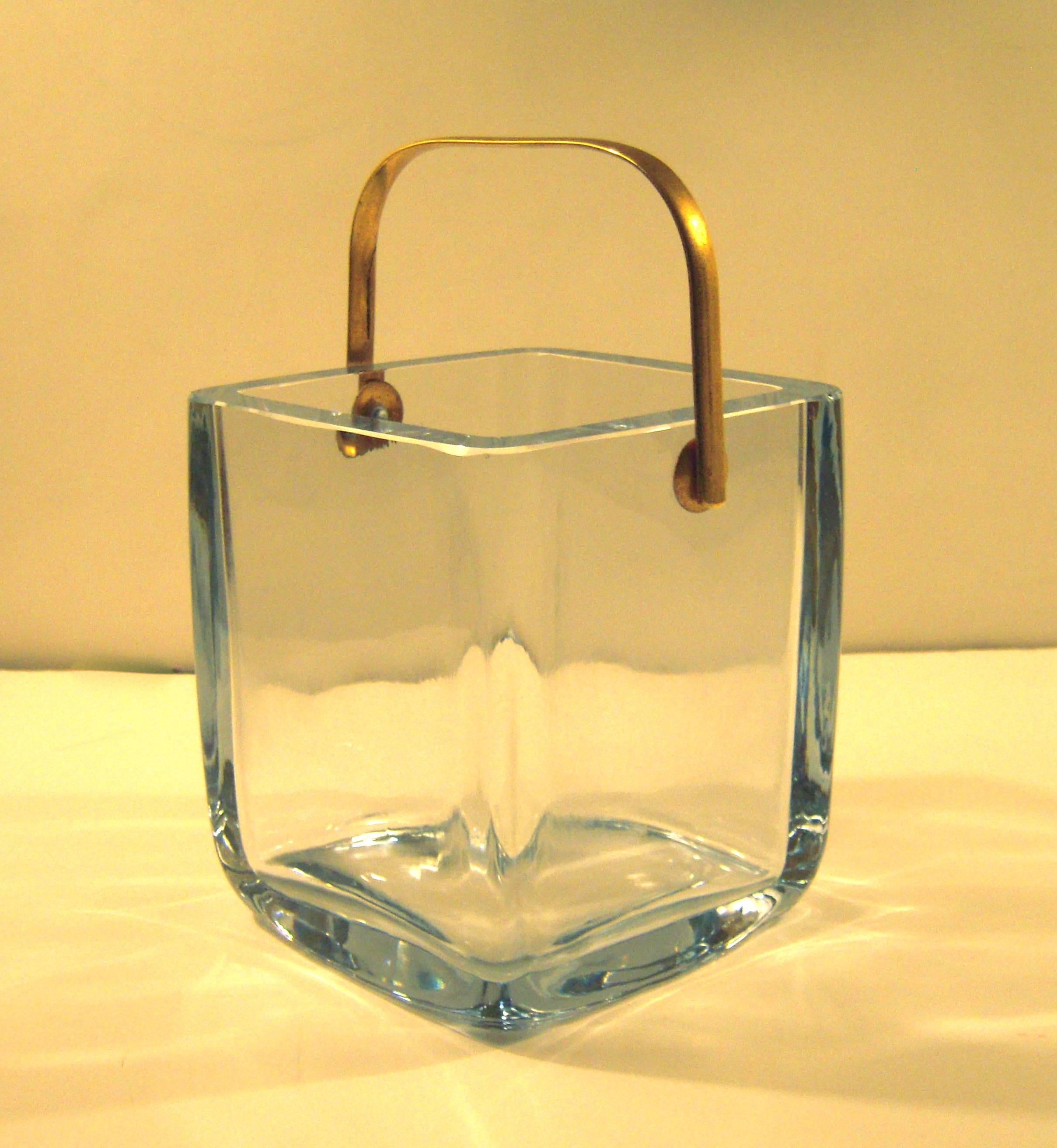 Swedish Chic Cartier Pale Blue Crystal Ice Bucket