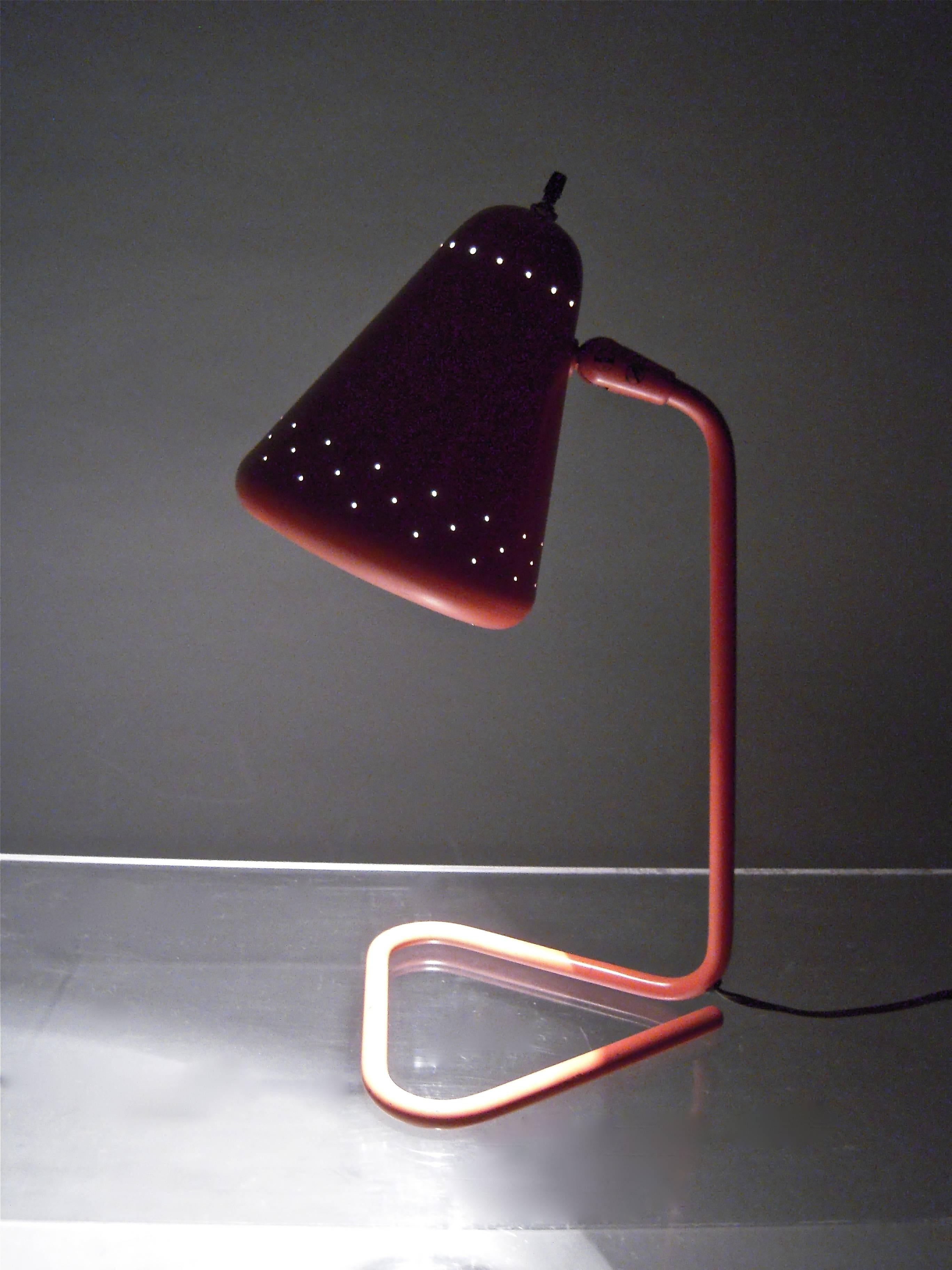 Metal  Kurt Versen Mid-Century Modern Desk Lamp
