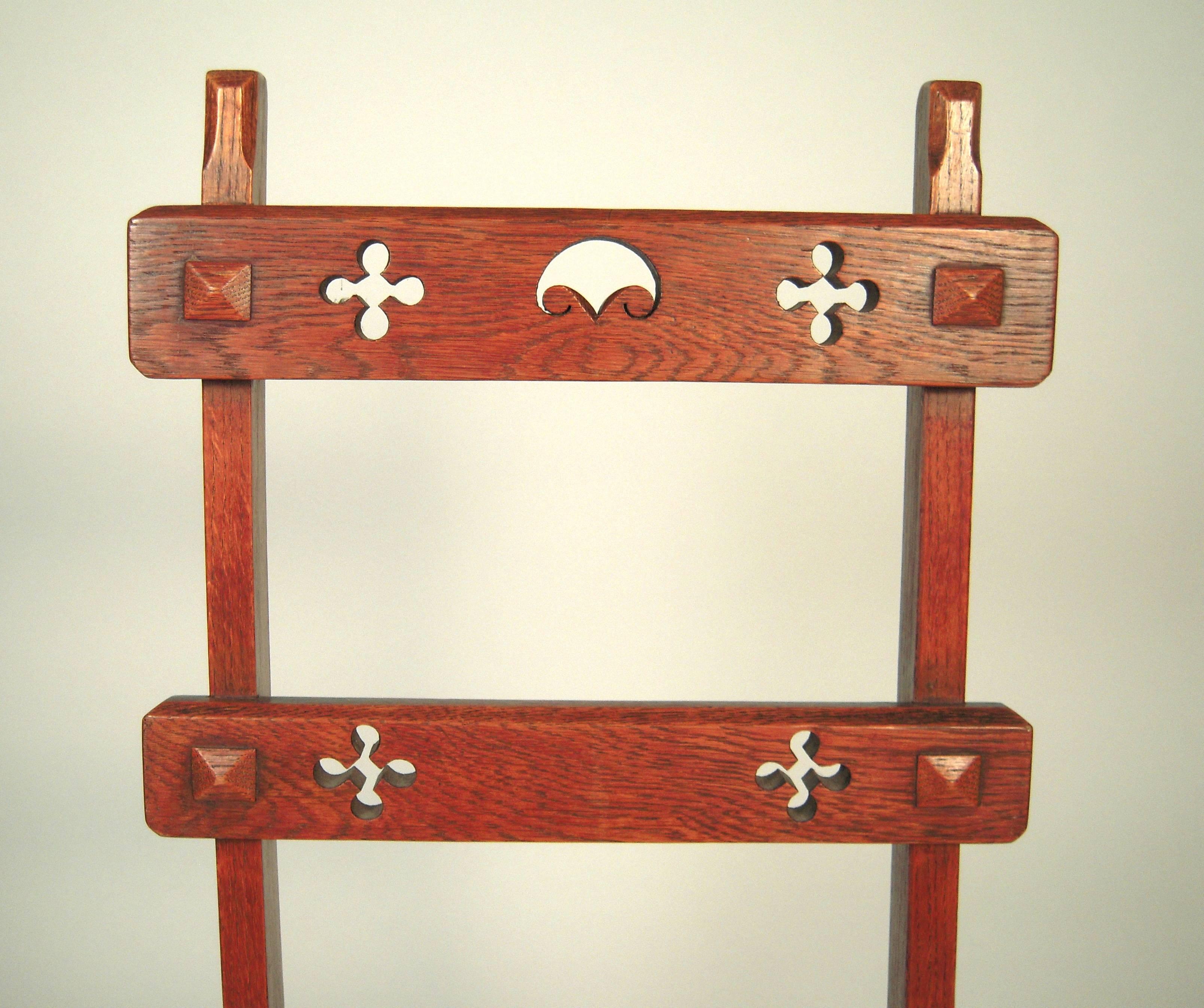 Metal Gothic Revival Metamorphic Chair and Step Ladder