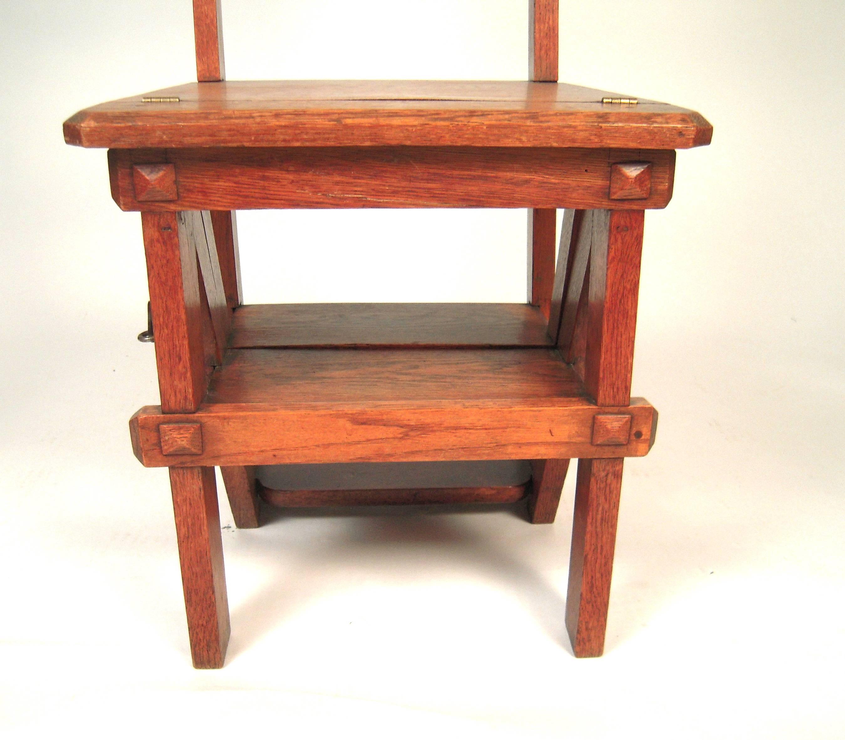 Gothic Revival Metamorphic Chair and Step Ladder 1