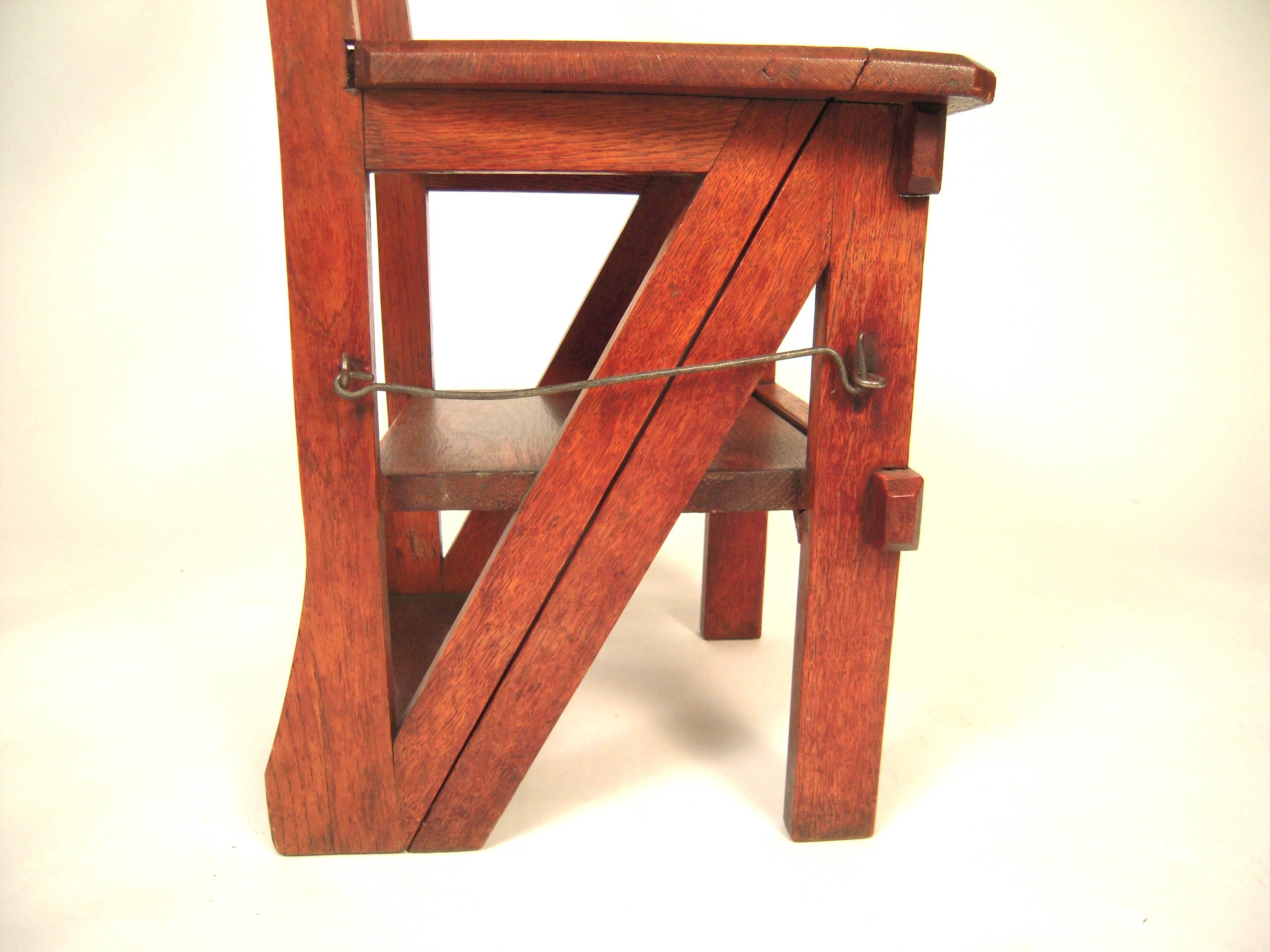 Gothic Revival Metamorphic Chair and Step Ladder 2